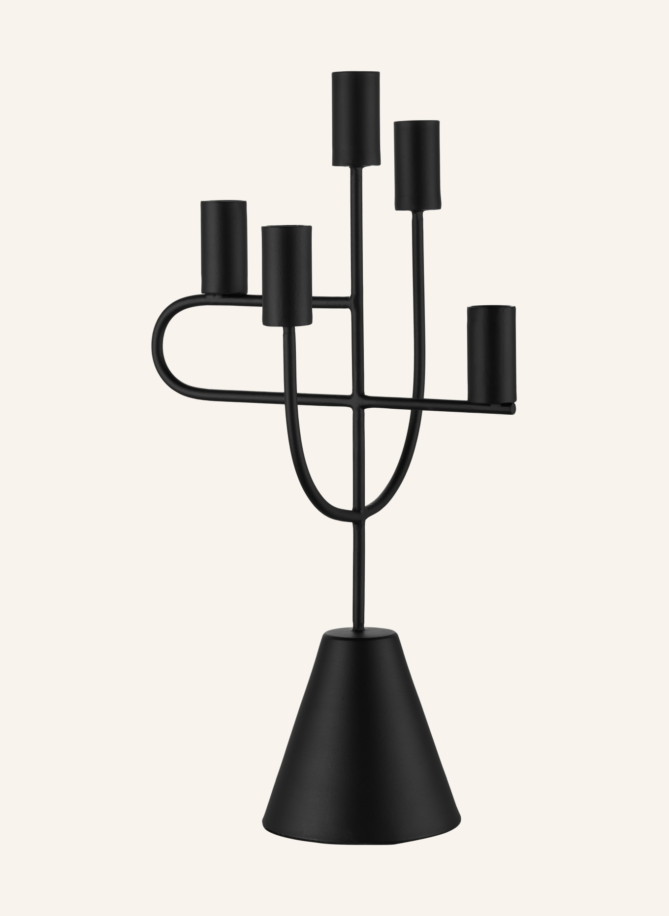 Westwing Collection Candleholder REEM, Color: BLACK (Image 1)