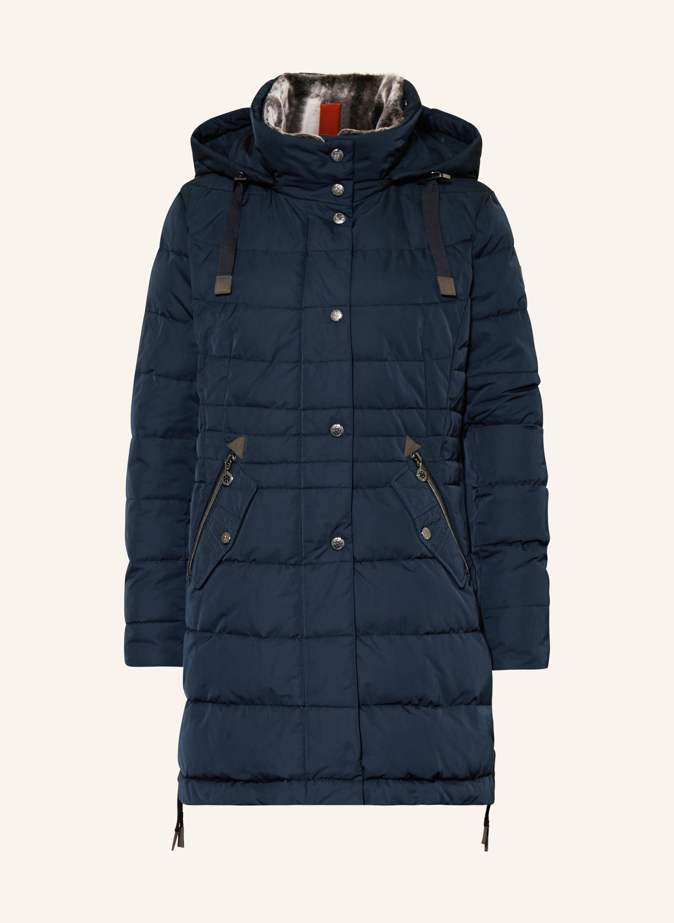 GIL BRET Quilted coat with DUPONT™ SORONA® insulation: DARK BLUE