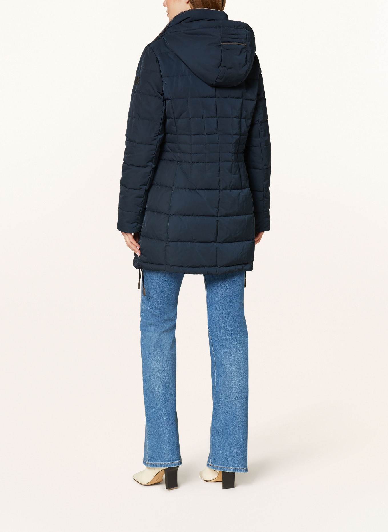 GIL BRET Quilted coat with DUPONT™ SORONA® insulation: DARK BLUE