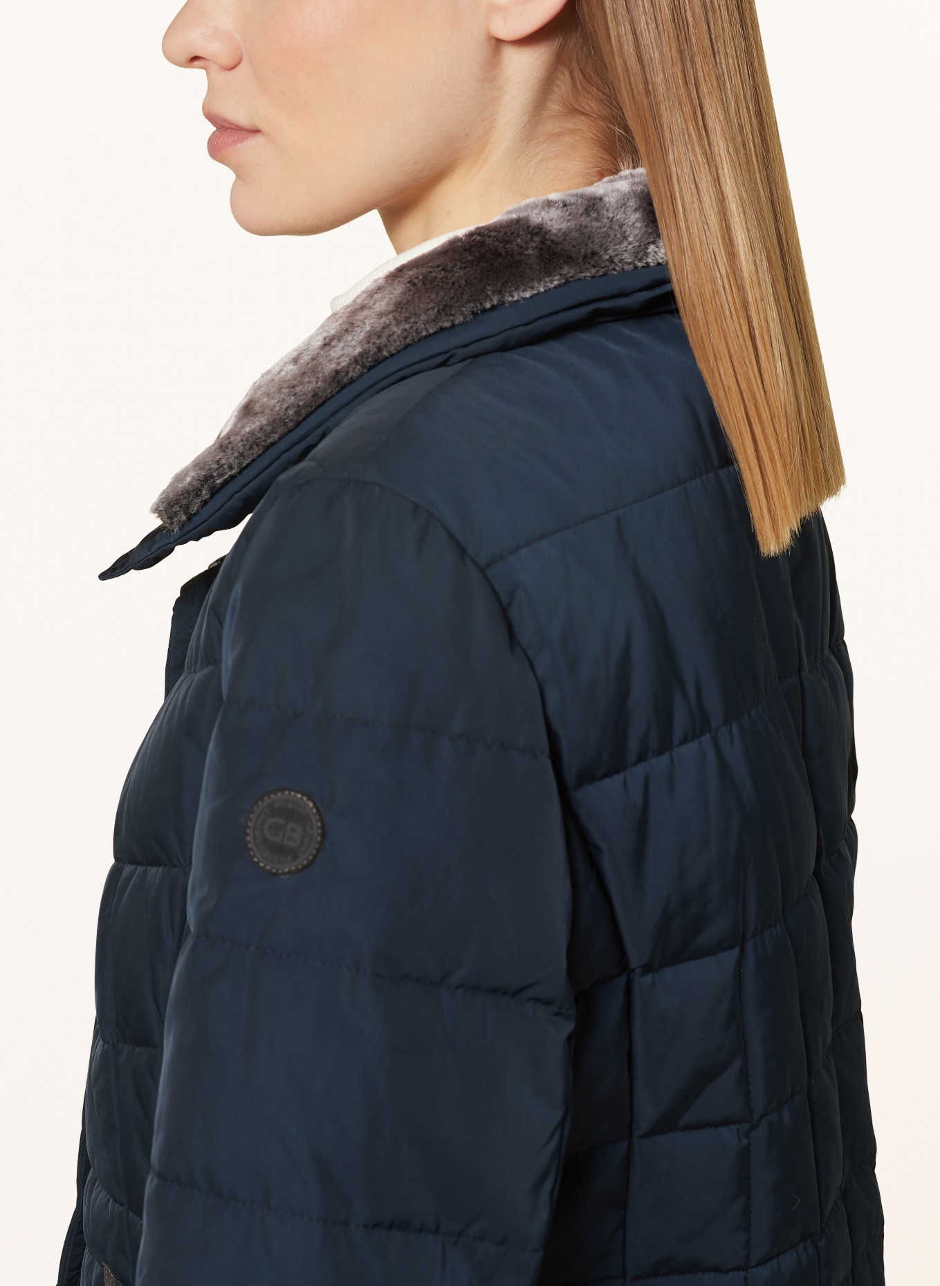 GIL BRET Quilted coat with DUPONT™ SORONA® insulation: DARK BLUE