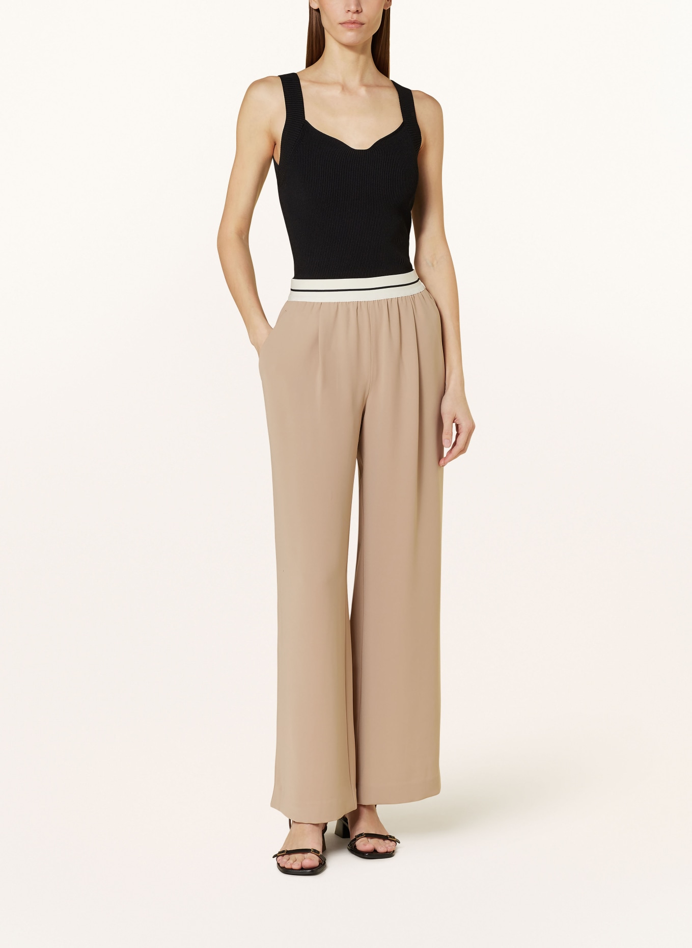 REISS Wide leg trousers ABIGAIL, Color: LIGHT BROWN (Image 2)