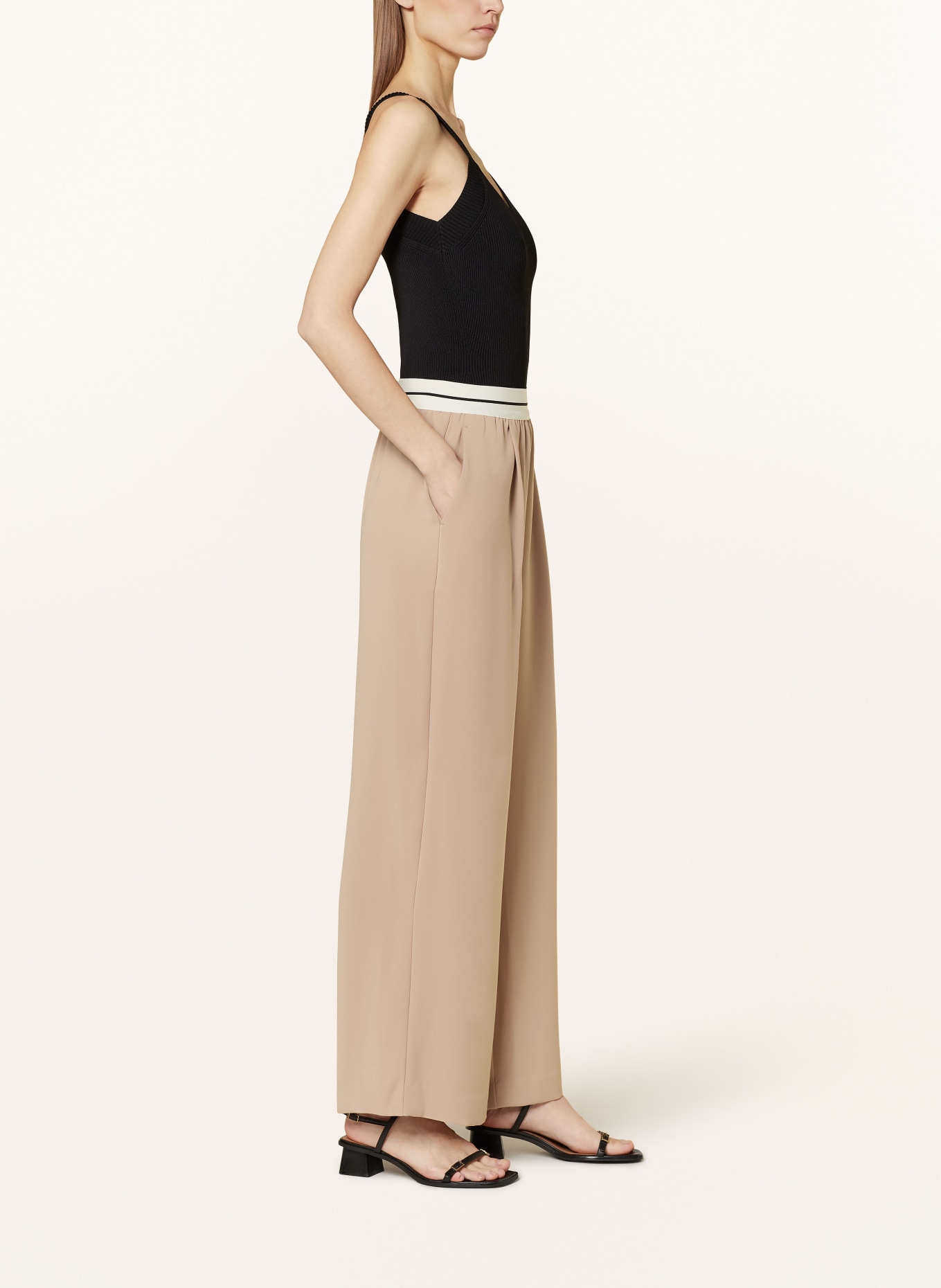 REISS Wide leg trousers ABIGAIL, Color: LIGHT BROWN (Image 4)