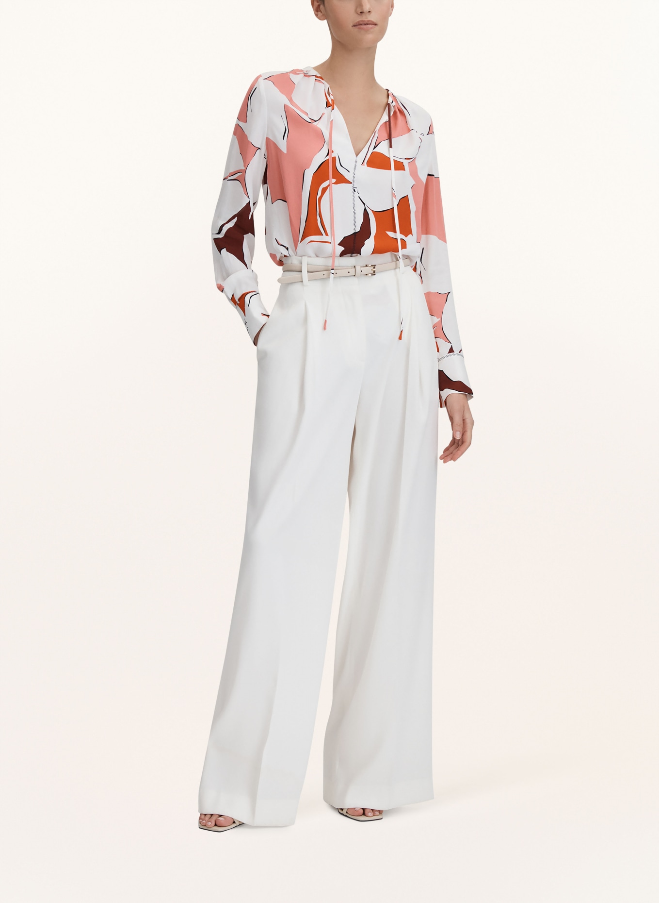 REISS Shirt blouse TESS, Color: CREAM/ RED/ PINK (Image 2)