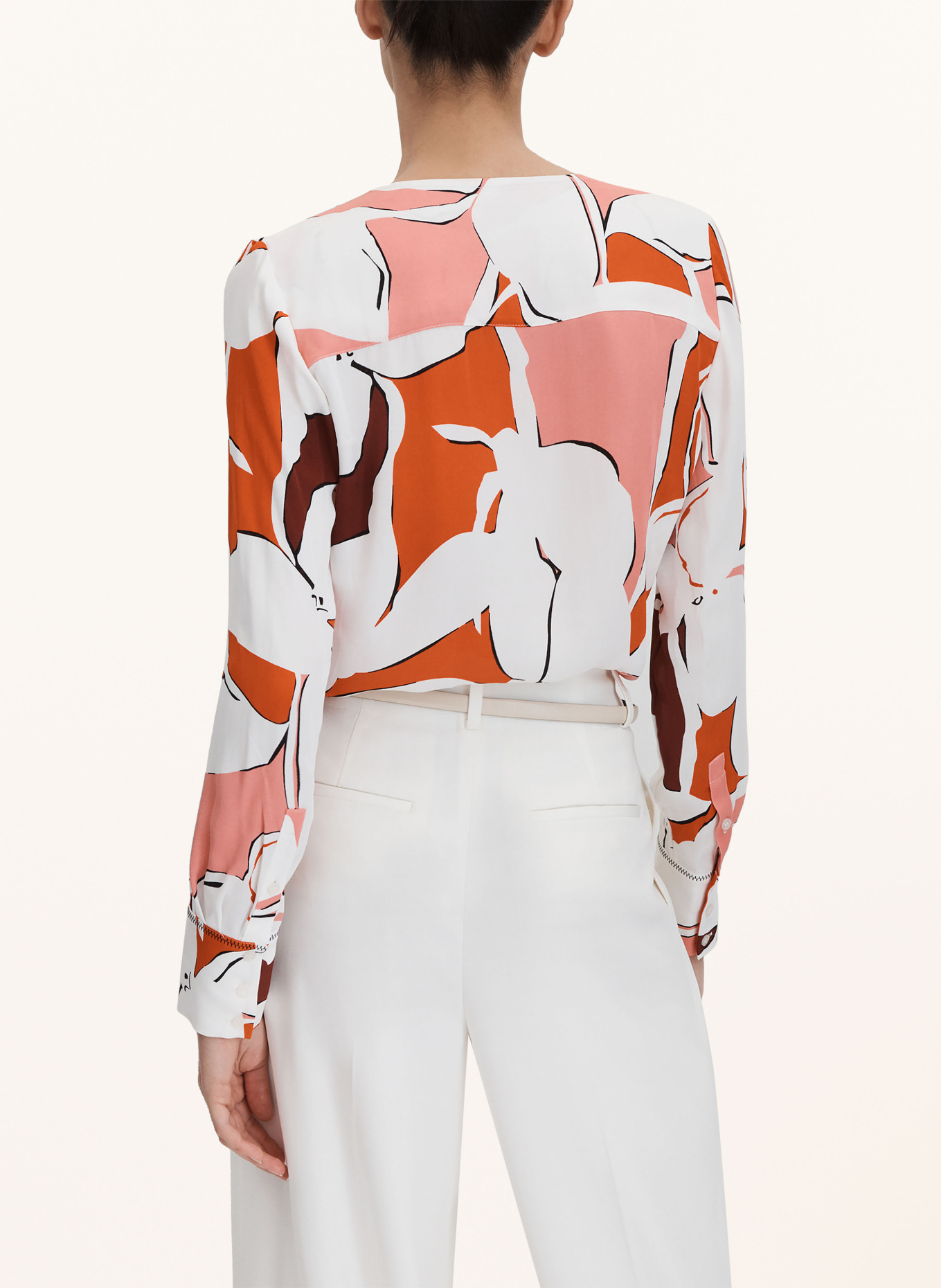 REISS Shirt blouse TESS, Color: CREAM/ RED/ PINK (Image 3)