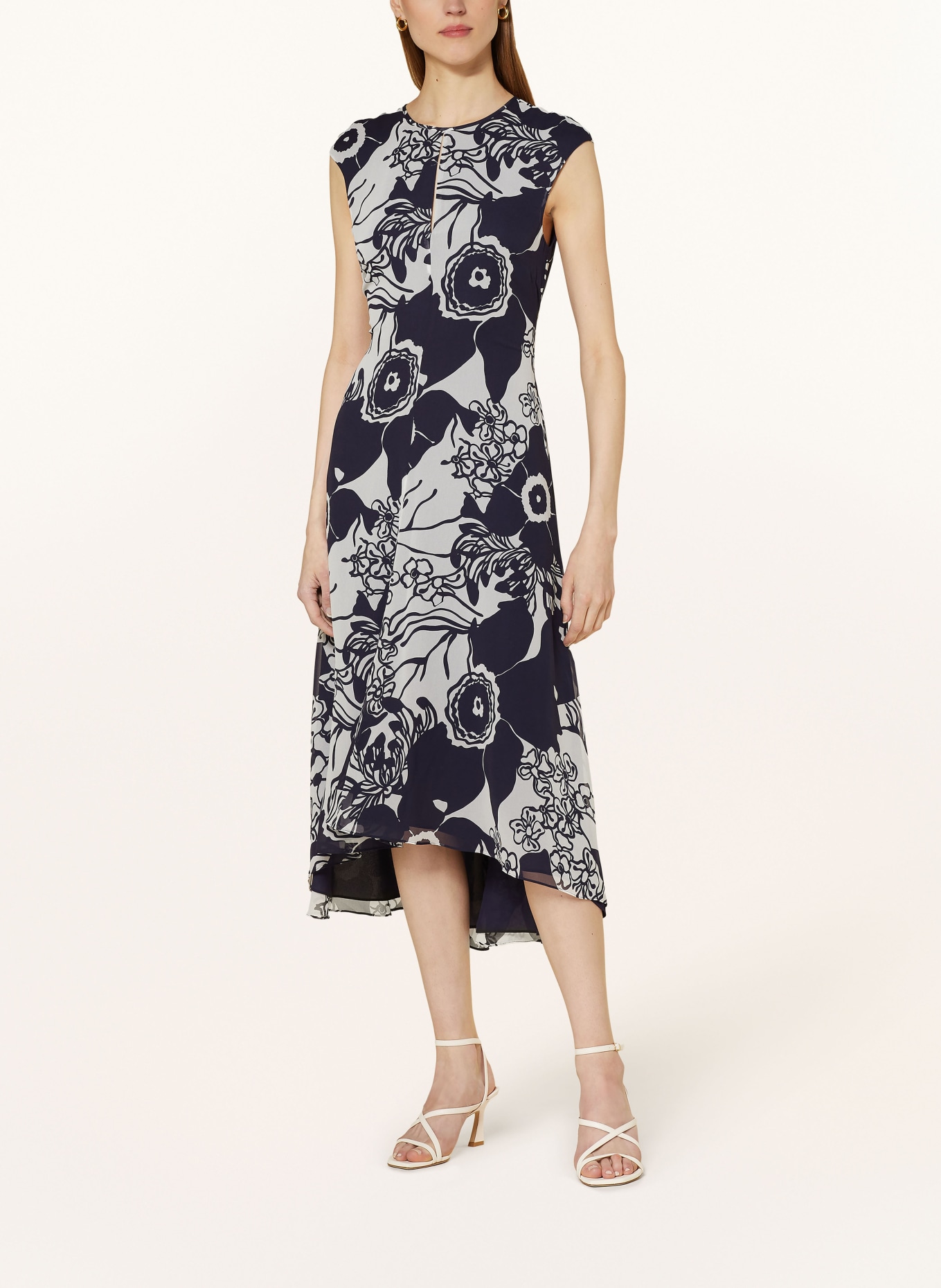 REISS Dress BECCI with cut-out, Color: DARK BLUE/ WHITE (Image 2)