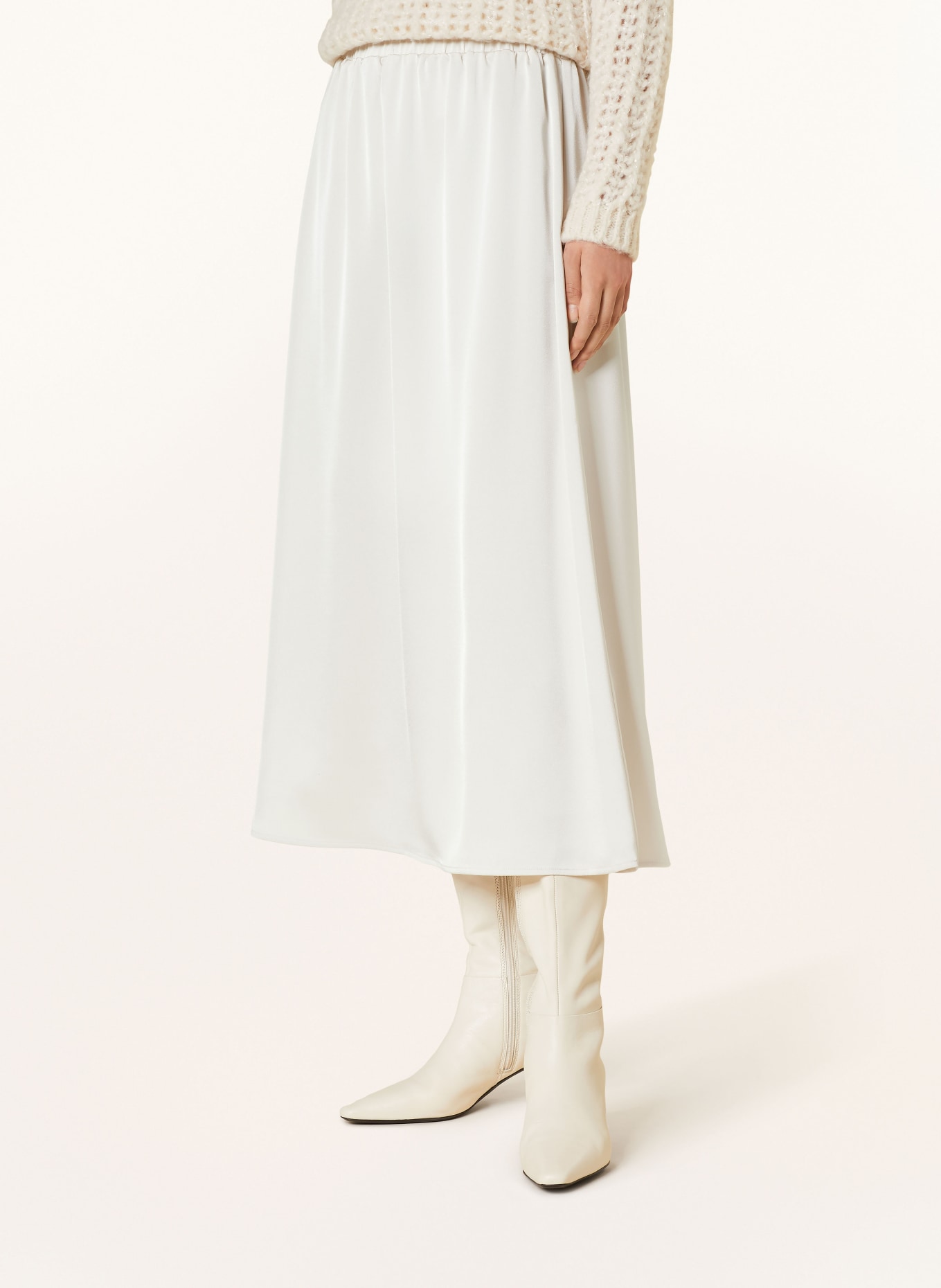 CATNOIR Satin skirt, Color: CREAM (Image 4)