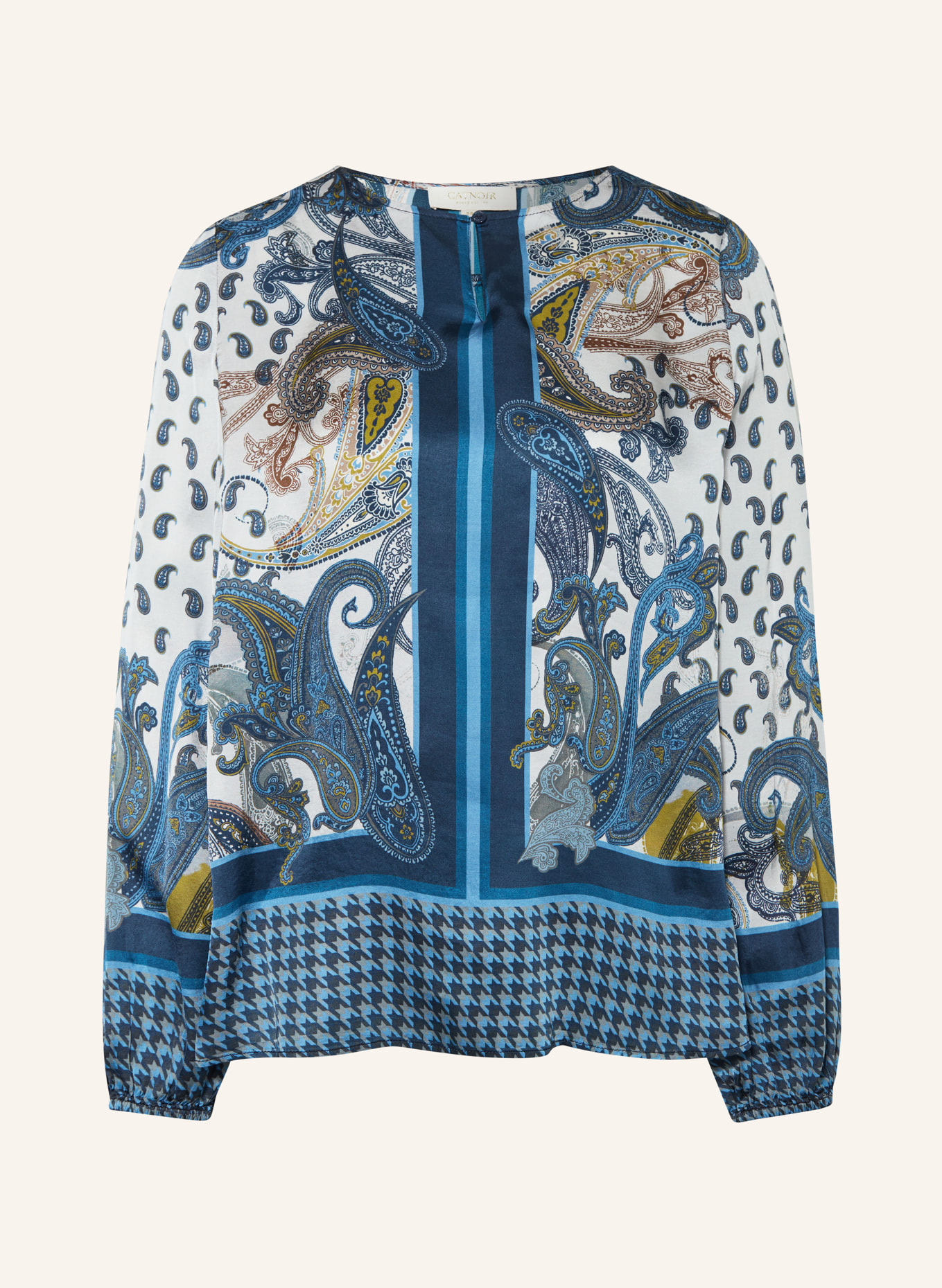 CATNOIR Blouse van satijn: LICHTGRIJS / BLAUW / DONKERBLAUW