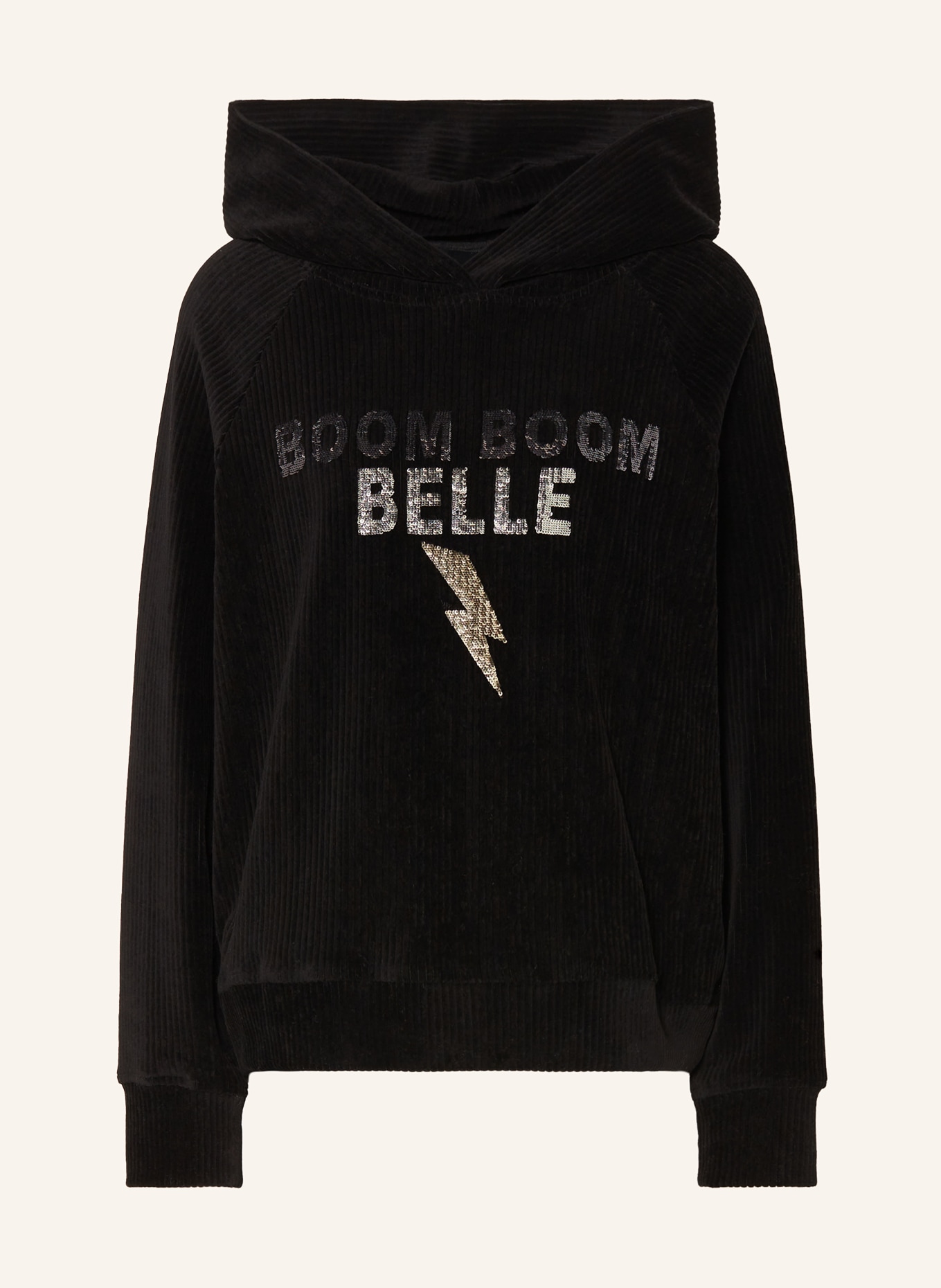 Black velvet hoodie women's online