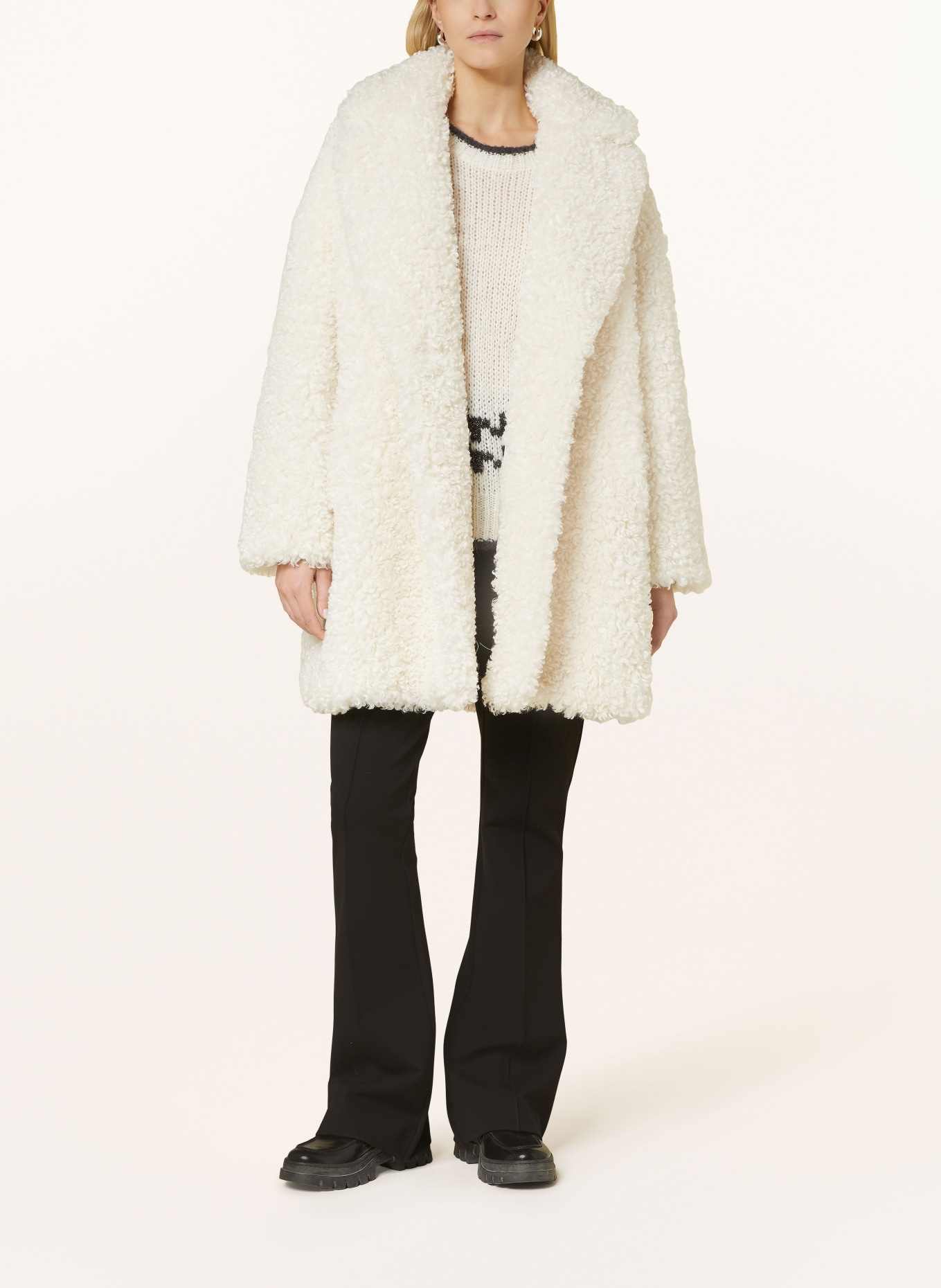 yippie hippie Teddy coat: ECRU