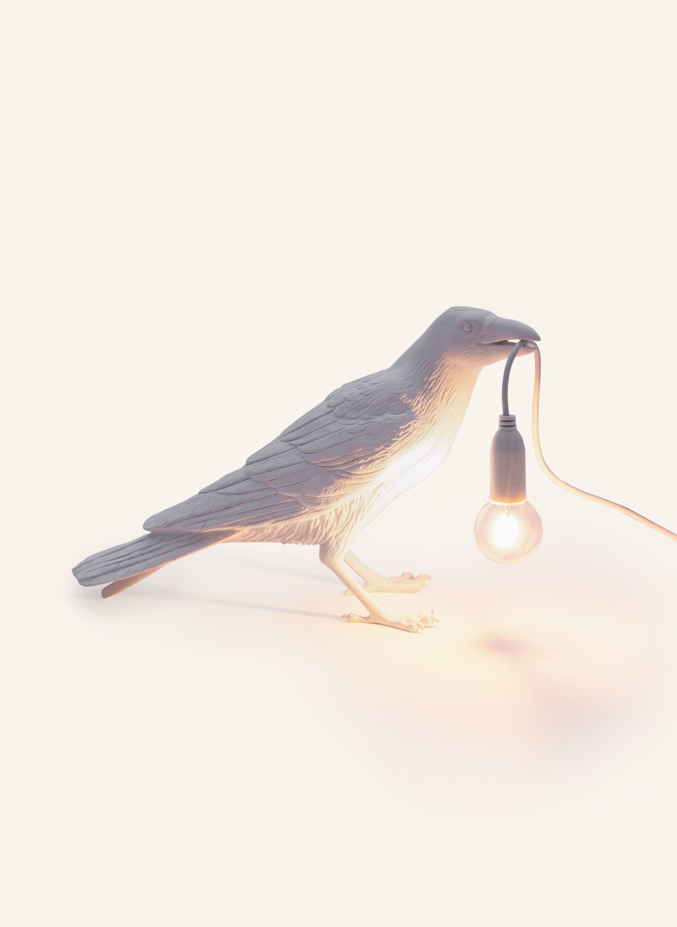 SELETTI Tischleuchte BIRD WAITING, Farbe: WEISS (Bild 5)
