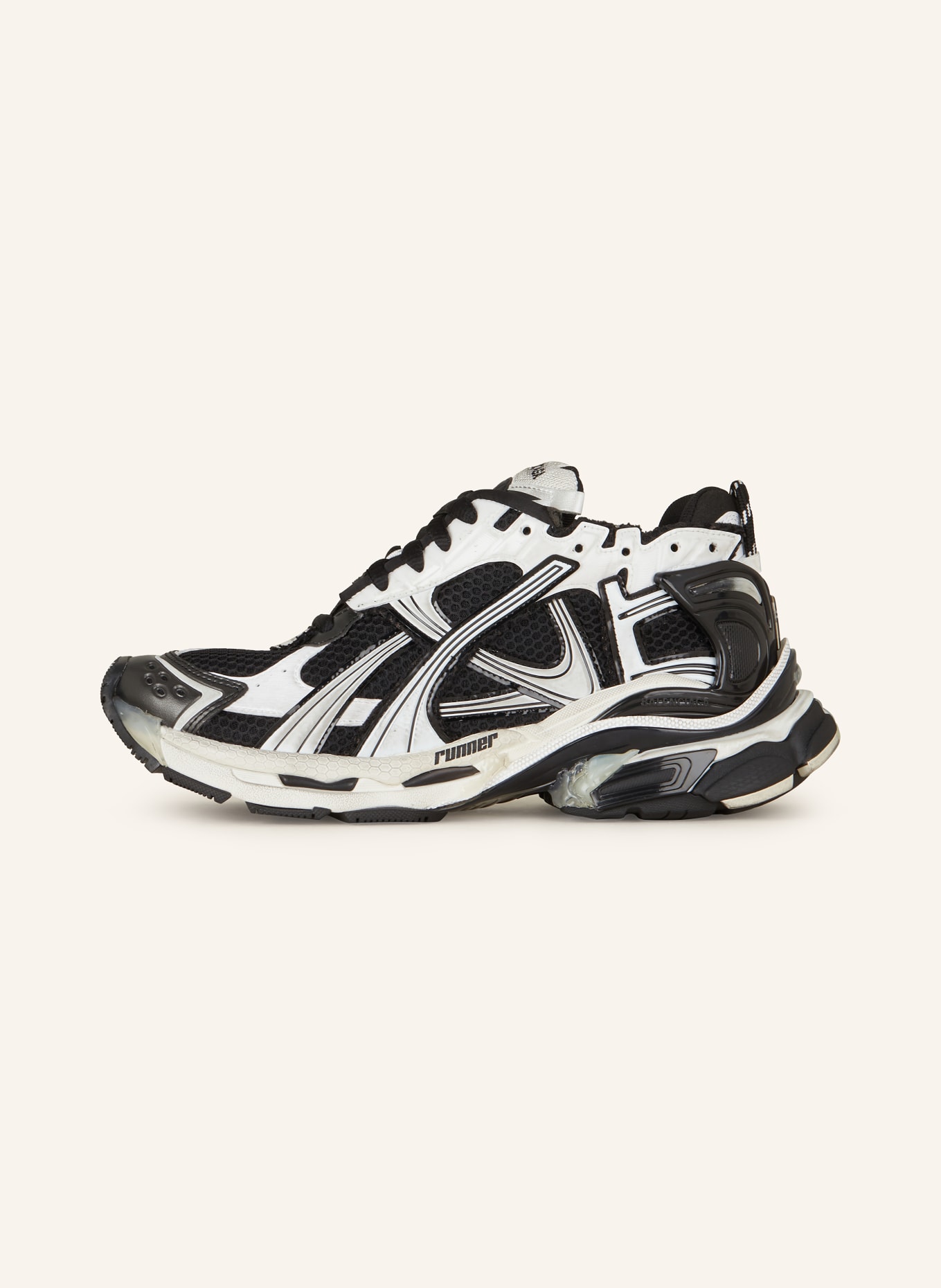 Black white balenciaga runners deals