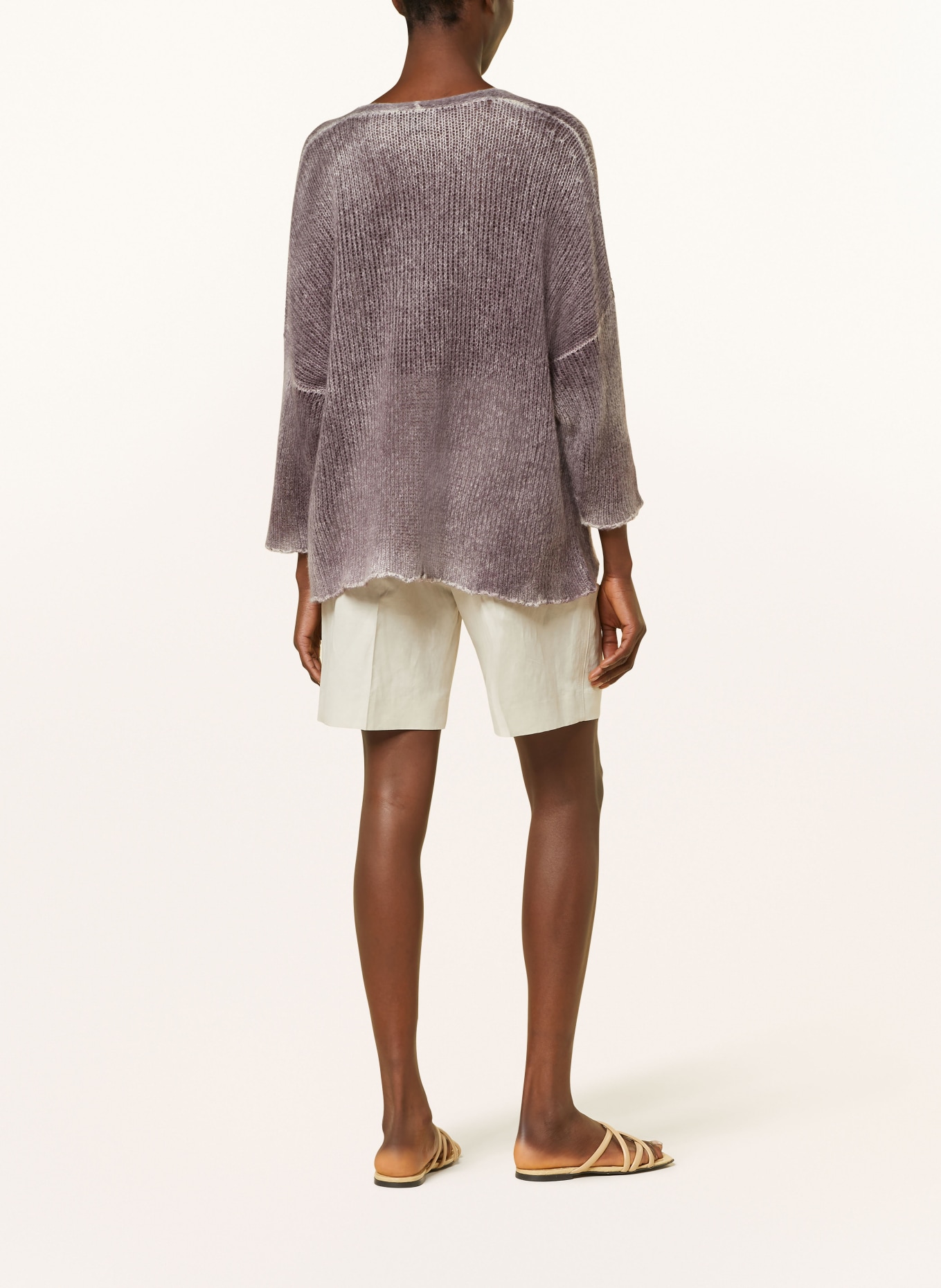 AVANT TOI Oversized-Pullover aus Cashmere, Farbe: DUNKELLILA/ CREME (Bild 3)