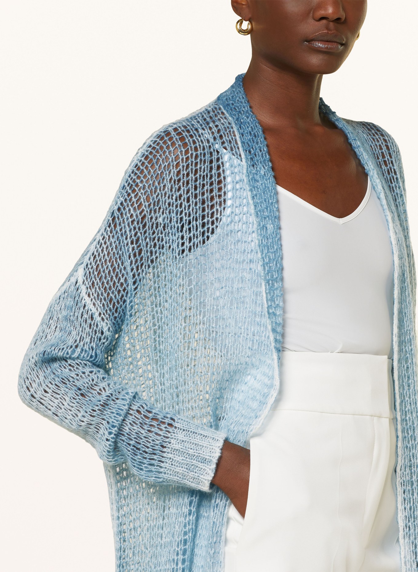 AVANT TOI Knit cardigan made of cashmere, Color: LIGHT BLUE (Image 4)