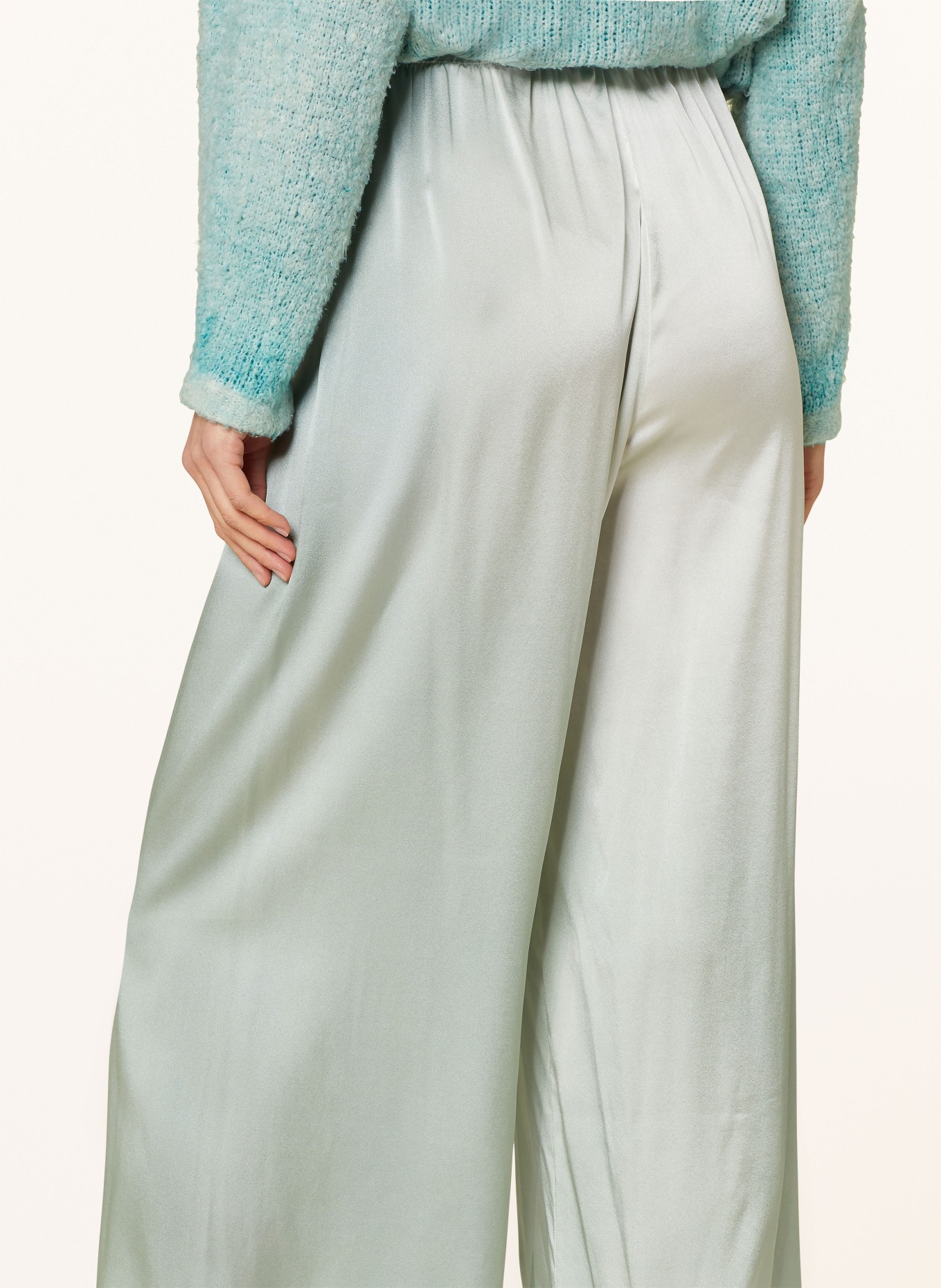 AVANT TOI Wide leg trousers made of silk, Color: 681 jade grün (Image 5)