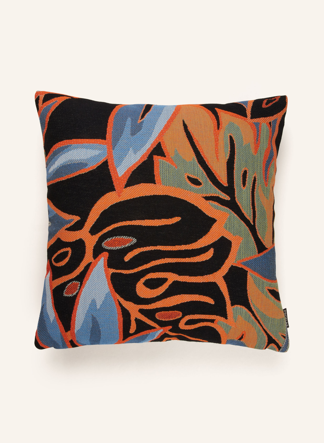 PROFLAX Decorative cushion cover, Color: ORANGE/ BLACK/ BLUE (Image 1)