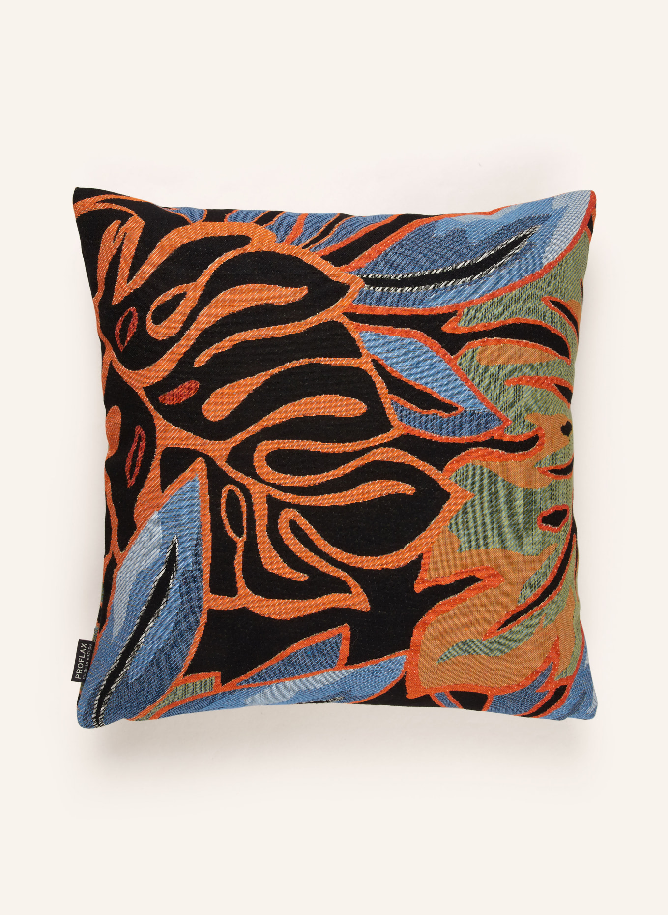 PROFLAX Decorative cushion cover, Color: ORANGE/ BLACK/ BLUE (Image 2)