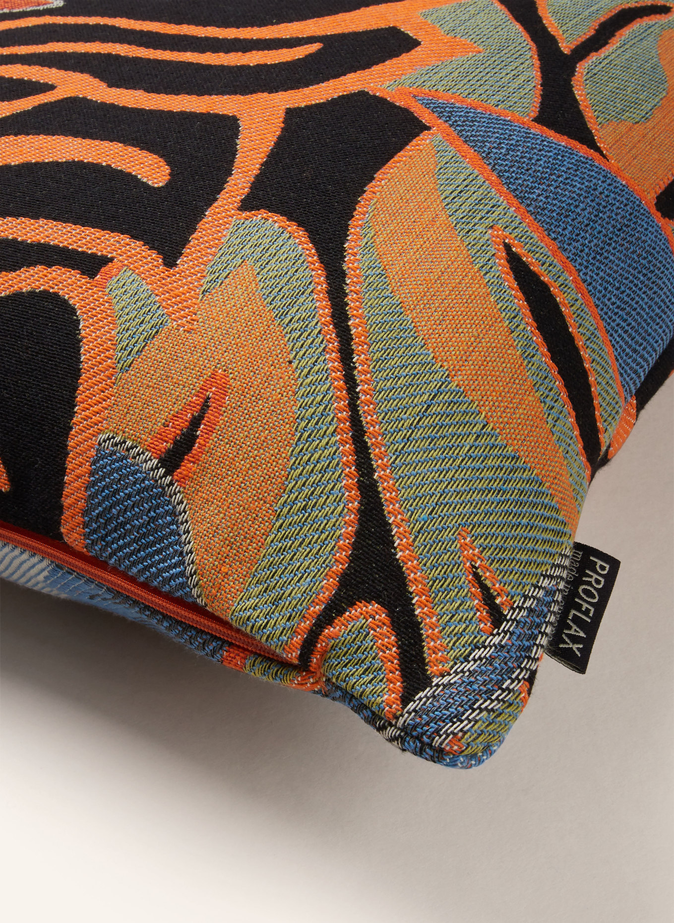 PROFLAX Decorative cushion cover, Color: ORANGE/ BLACK/ BLUE (Image 3)