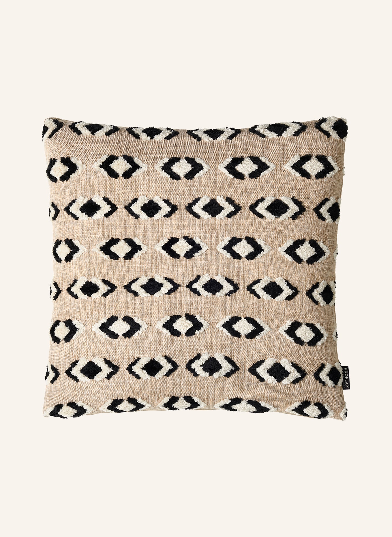 PROFLAX Decorative cushion cover, Color: CREAM/ BLACK/ WHITE (Image 1)