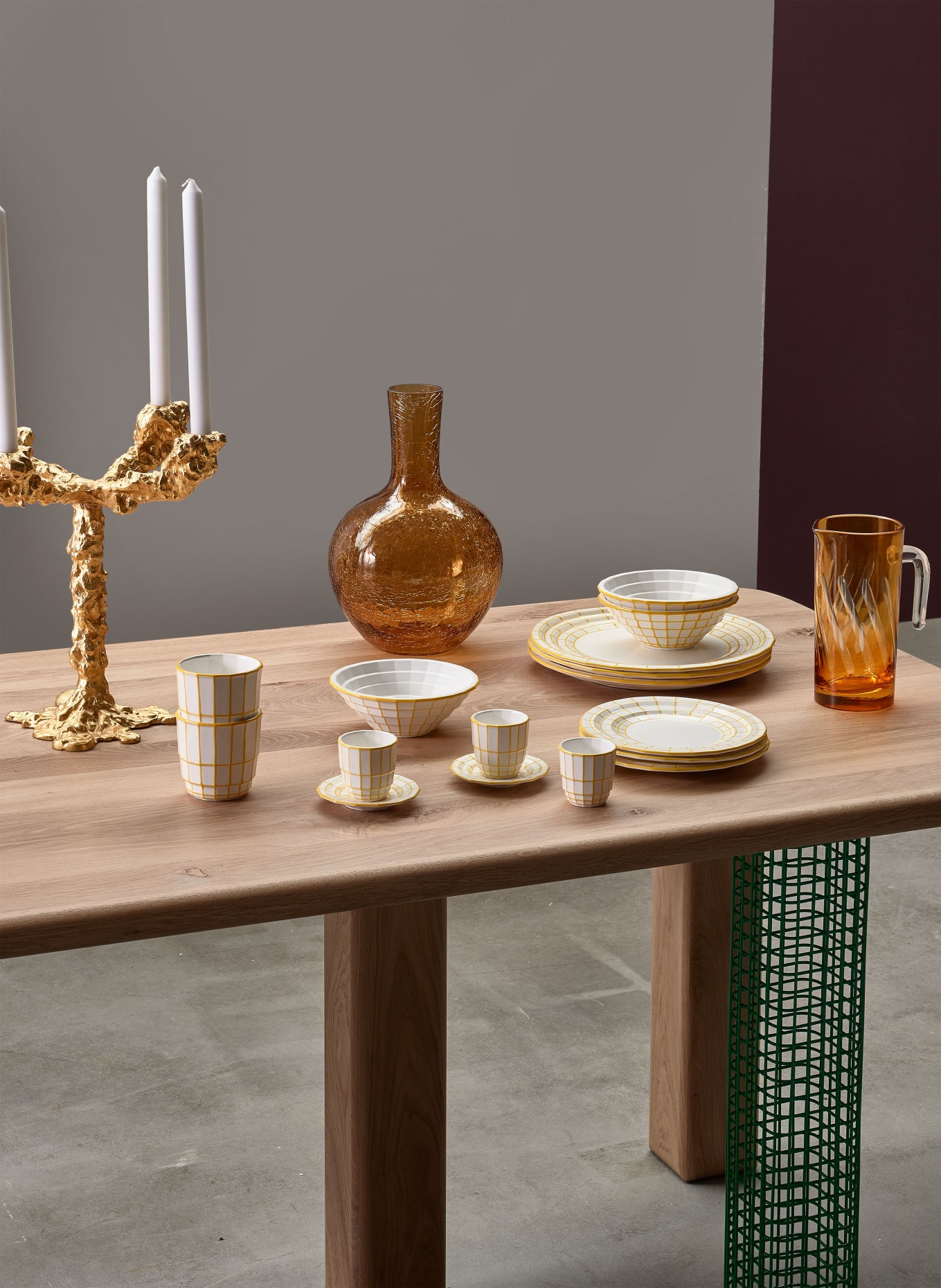 POLSPOTTEN Vase BALL BODY S: GELB