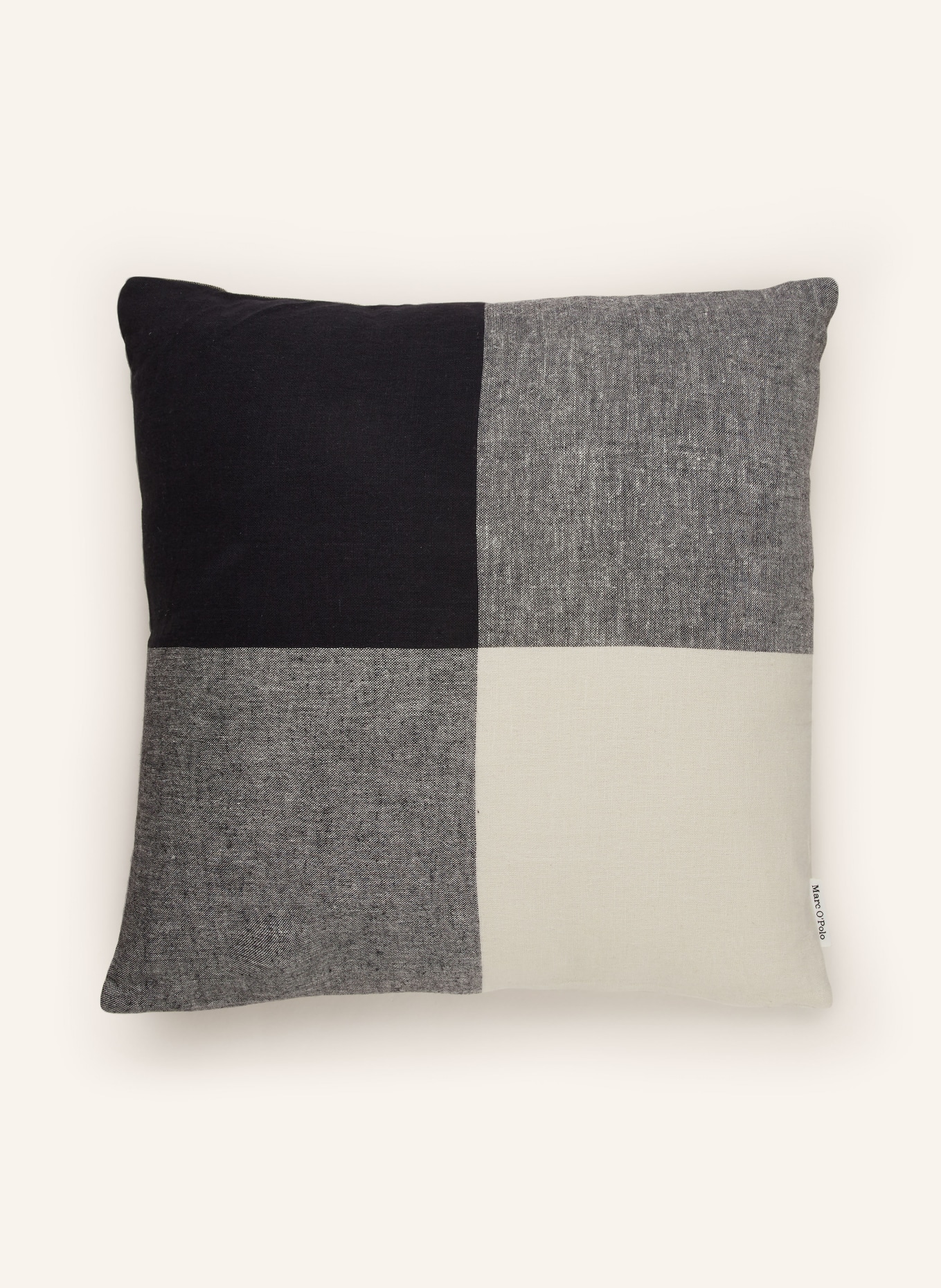 Marc O'Polo Decorative cushion ERLEND, Color: BLACK/ CREAM (Image 1)