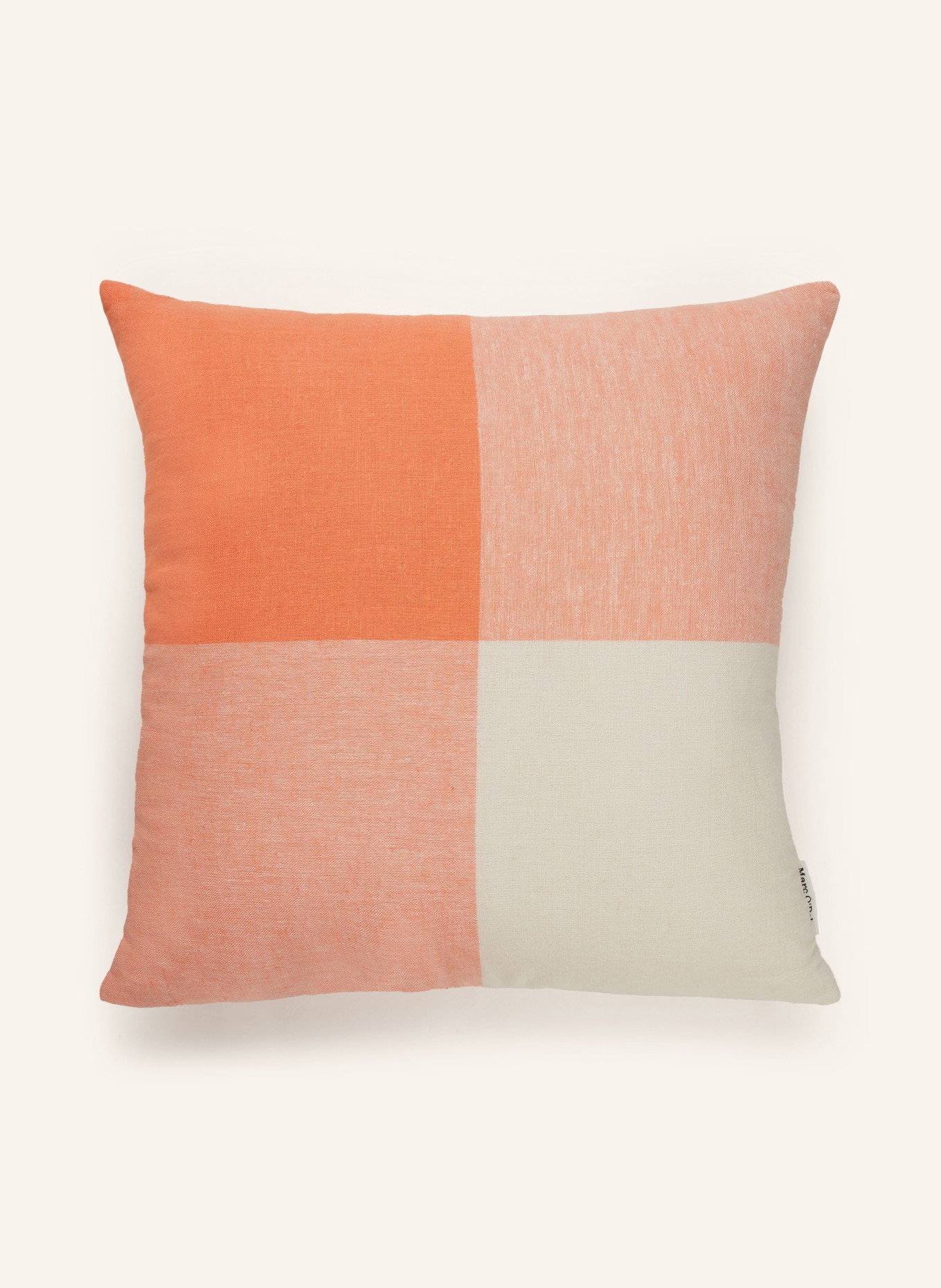 Marc O'Polo Decorative cushion ERLEND, Color: LIGHT ORANGE/ CREAM (Image 1)
