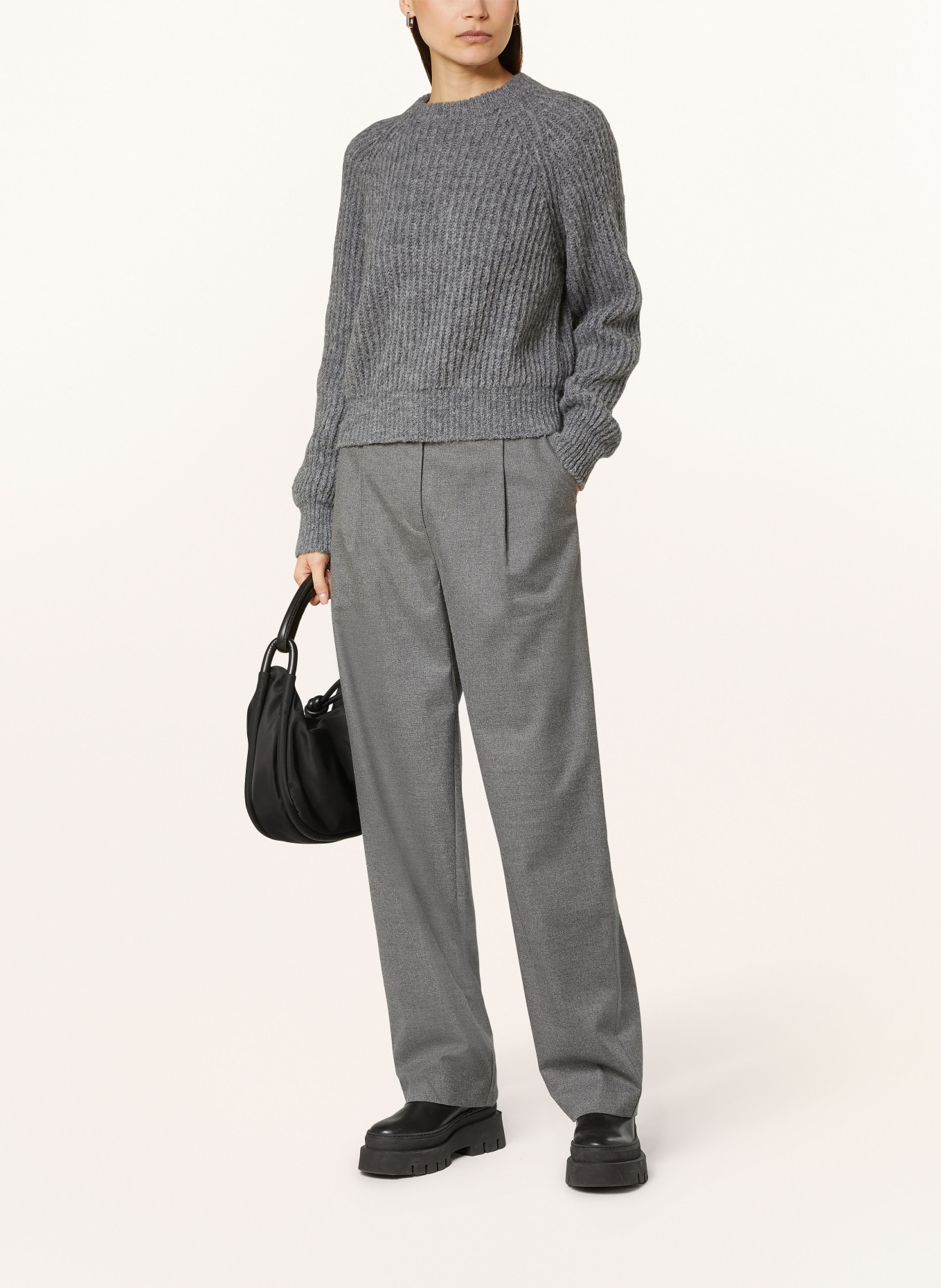 SAMSØE  SAMSØE Wide leg trousers SAAGNETA, Color: GRAY (Image 2)