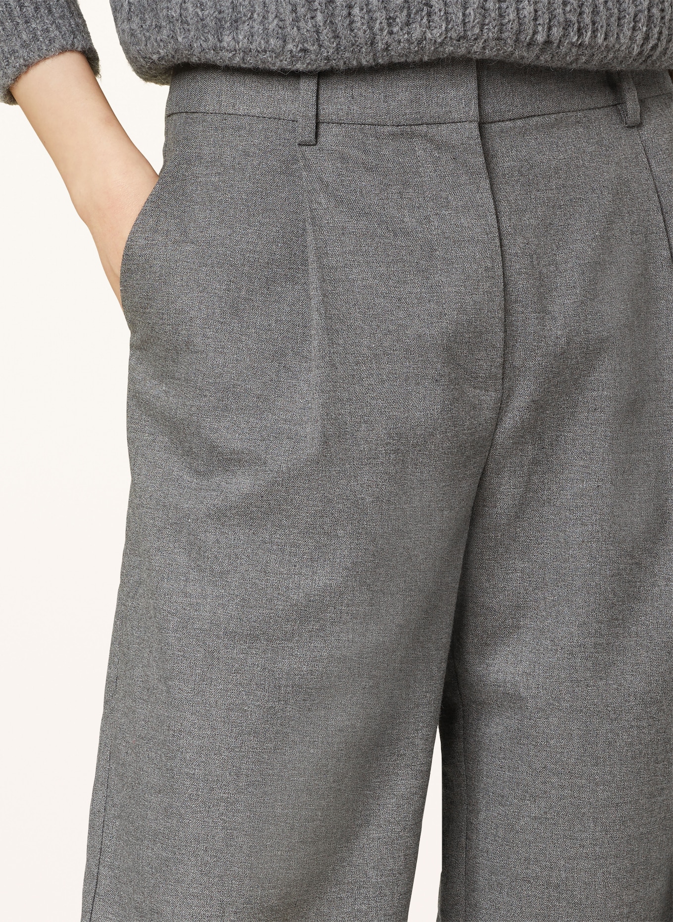 SAMSØE  SAMSØE Wide leg trousers SAAGNETA, Color: GRAY (Image 5)