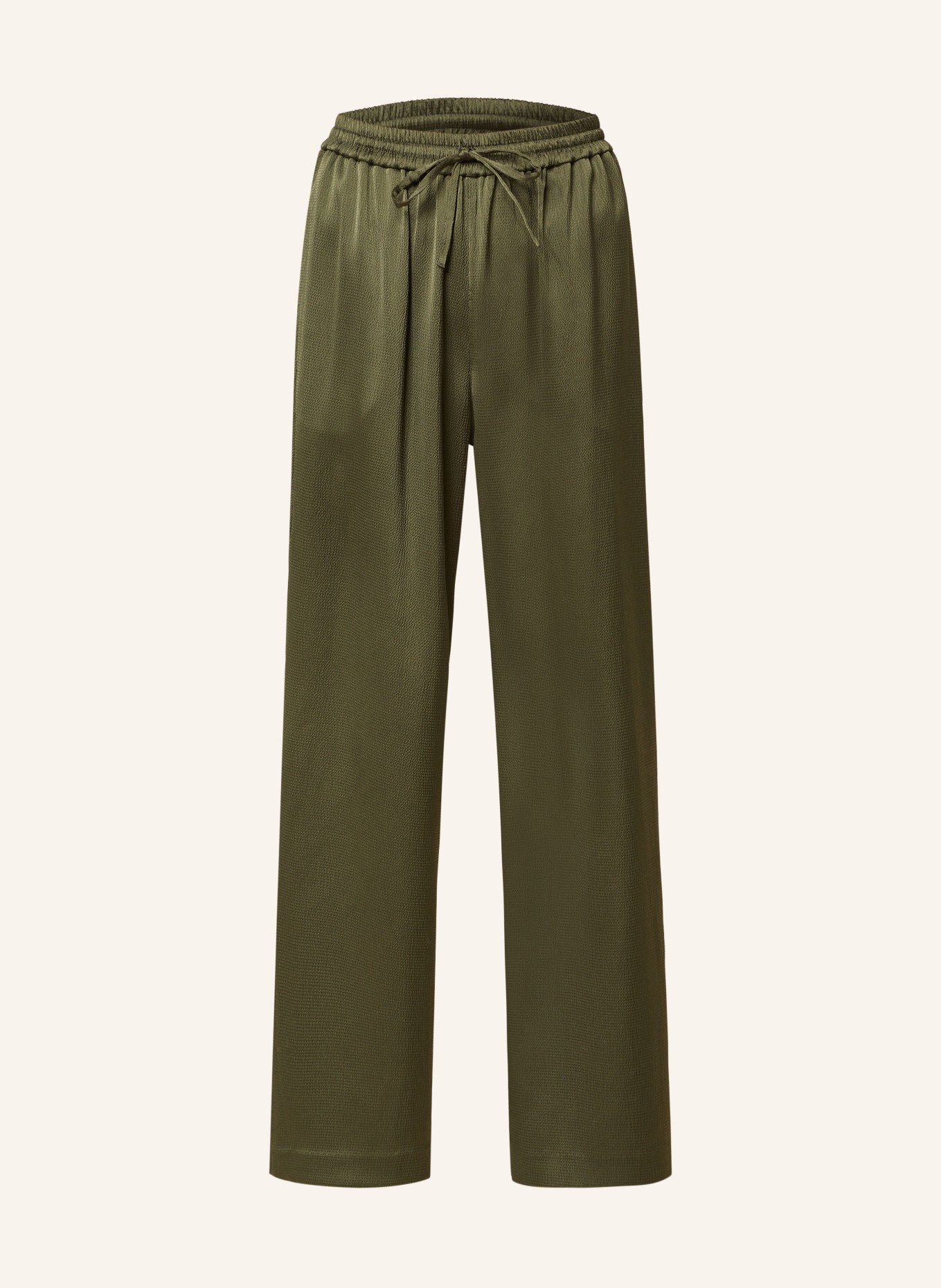 SAMSØE  SAMSØE Wide leg trousers SAHELENA in satin, Color: DARK GREEN (Image 1)