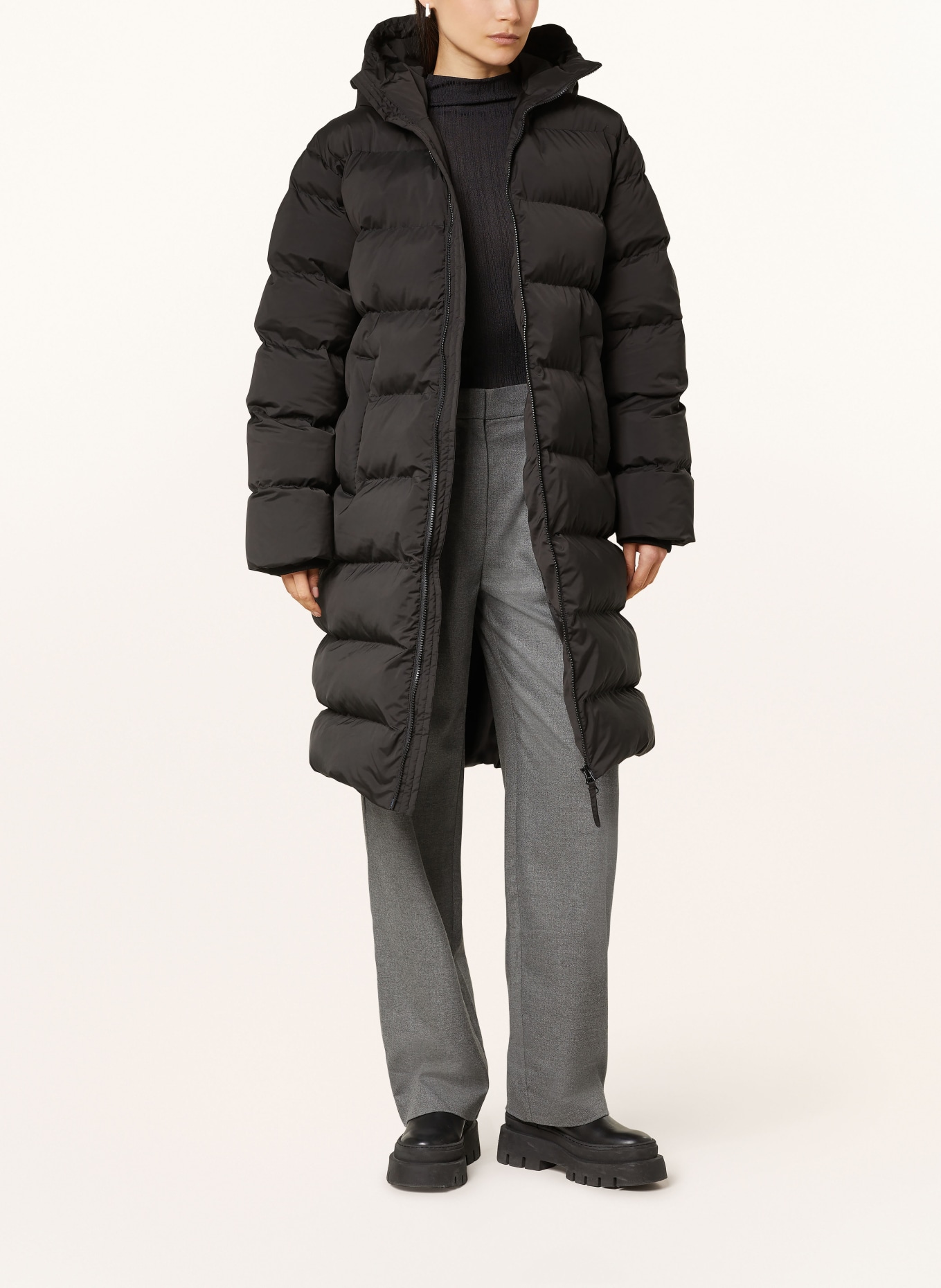 SAMSØE SAMSØE Steppmantel SASERAN: SCHWARZ