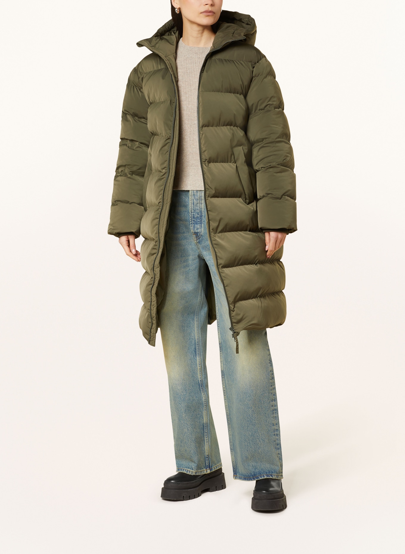 SAMSØE SAMSØE Płaszcz pikowany SASERAN: CIEMNOZIELONY