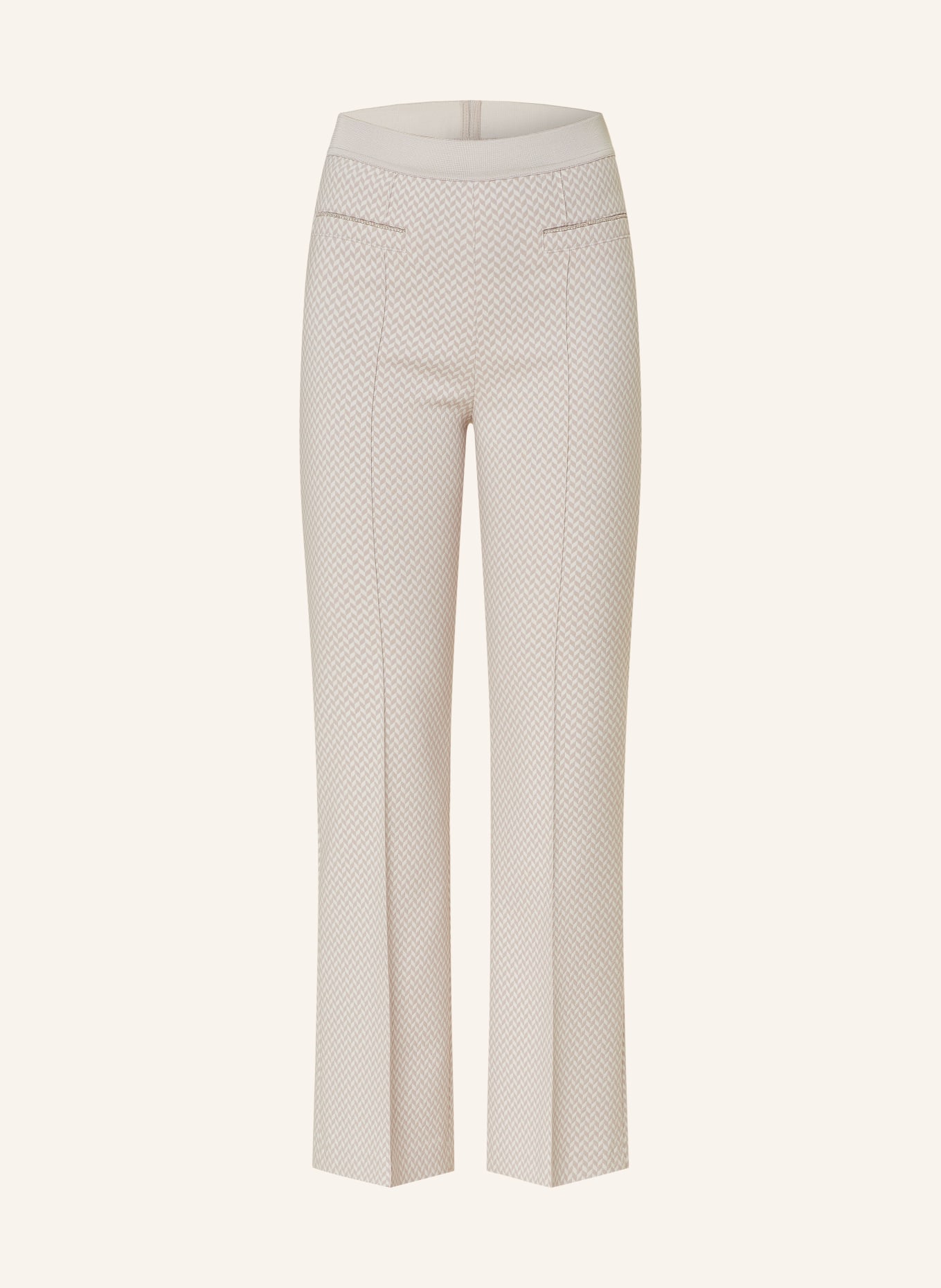 MARC AUREL Trousers with glitter thread, Color: TAUPE/ BEIGE (Image 1)