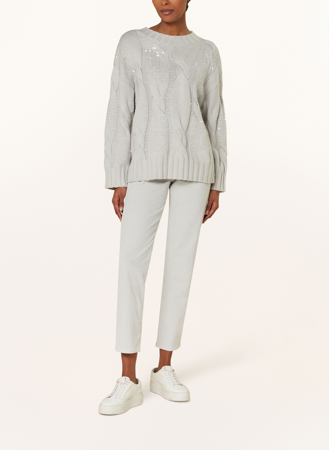 MARC AUREL Corduroy trousers, Color: LIGHT GRAY (Image 2)