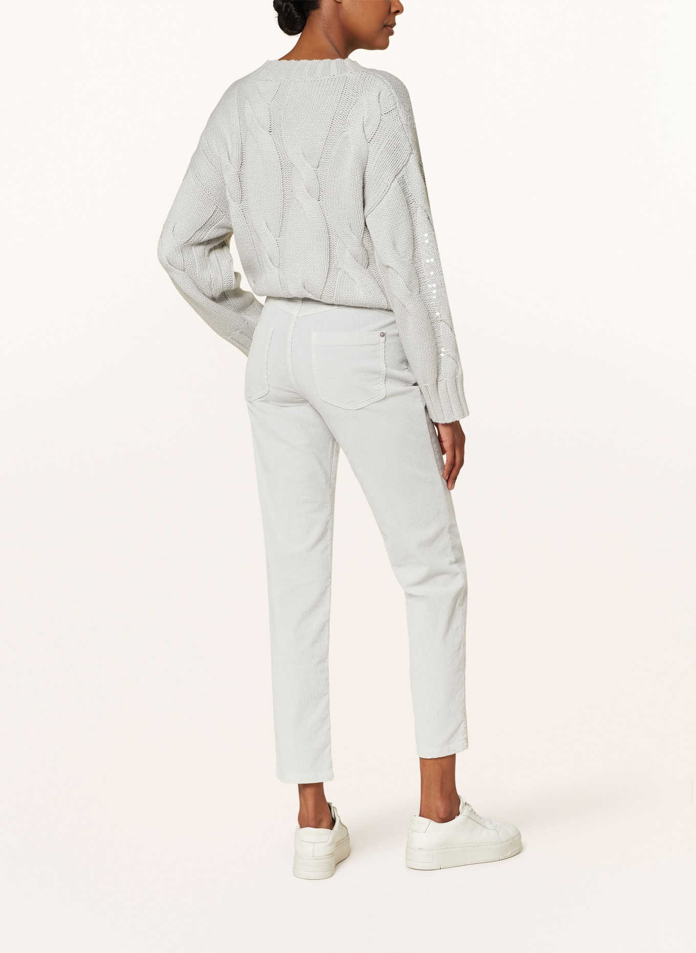 MARC AUREL Corduroy trousers, Color: LIGHT GRAY (Image 3)