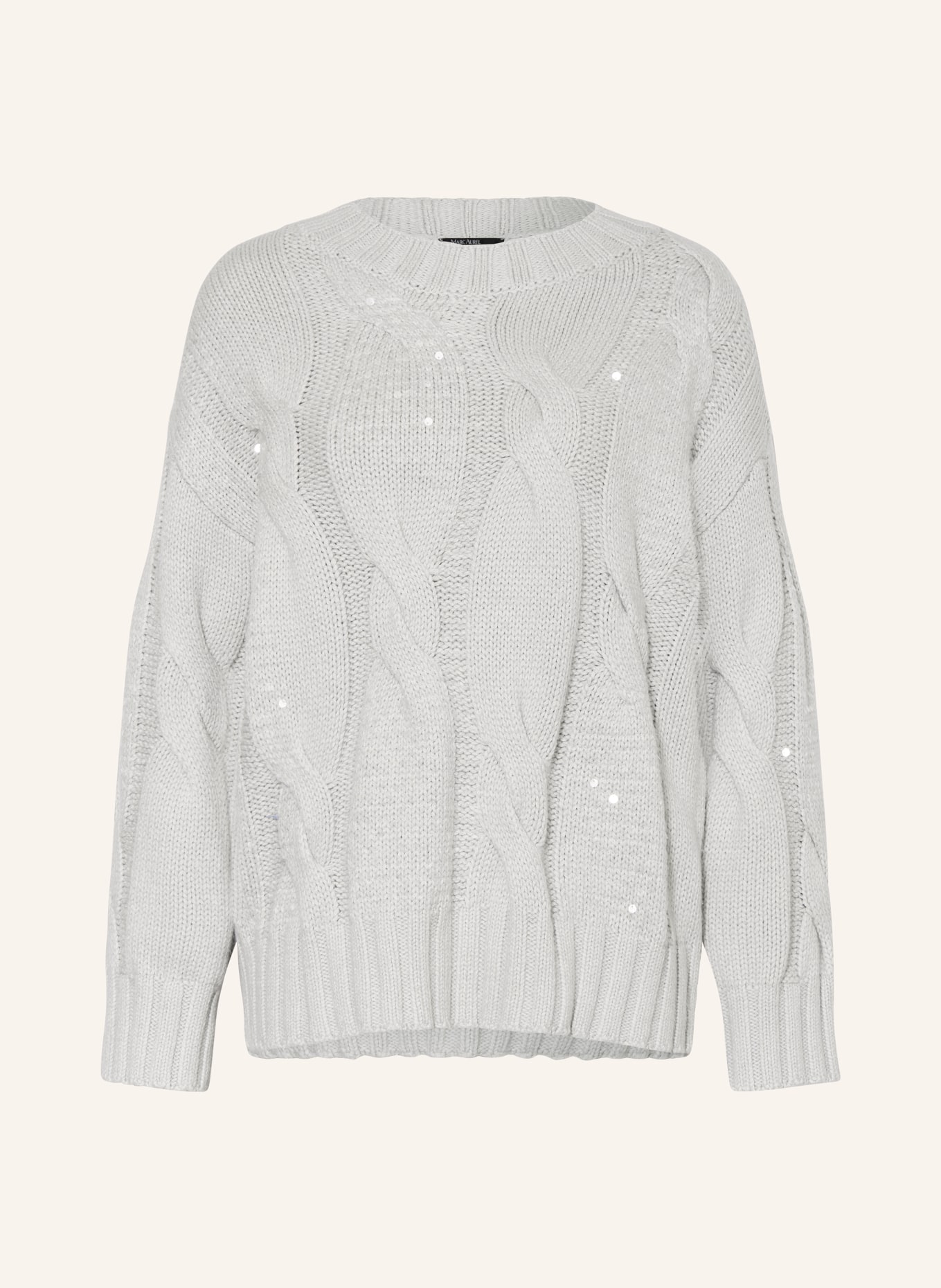 MARC AUREL Pullover mit Pailletten: GRAU