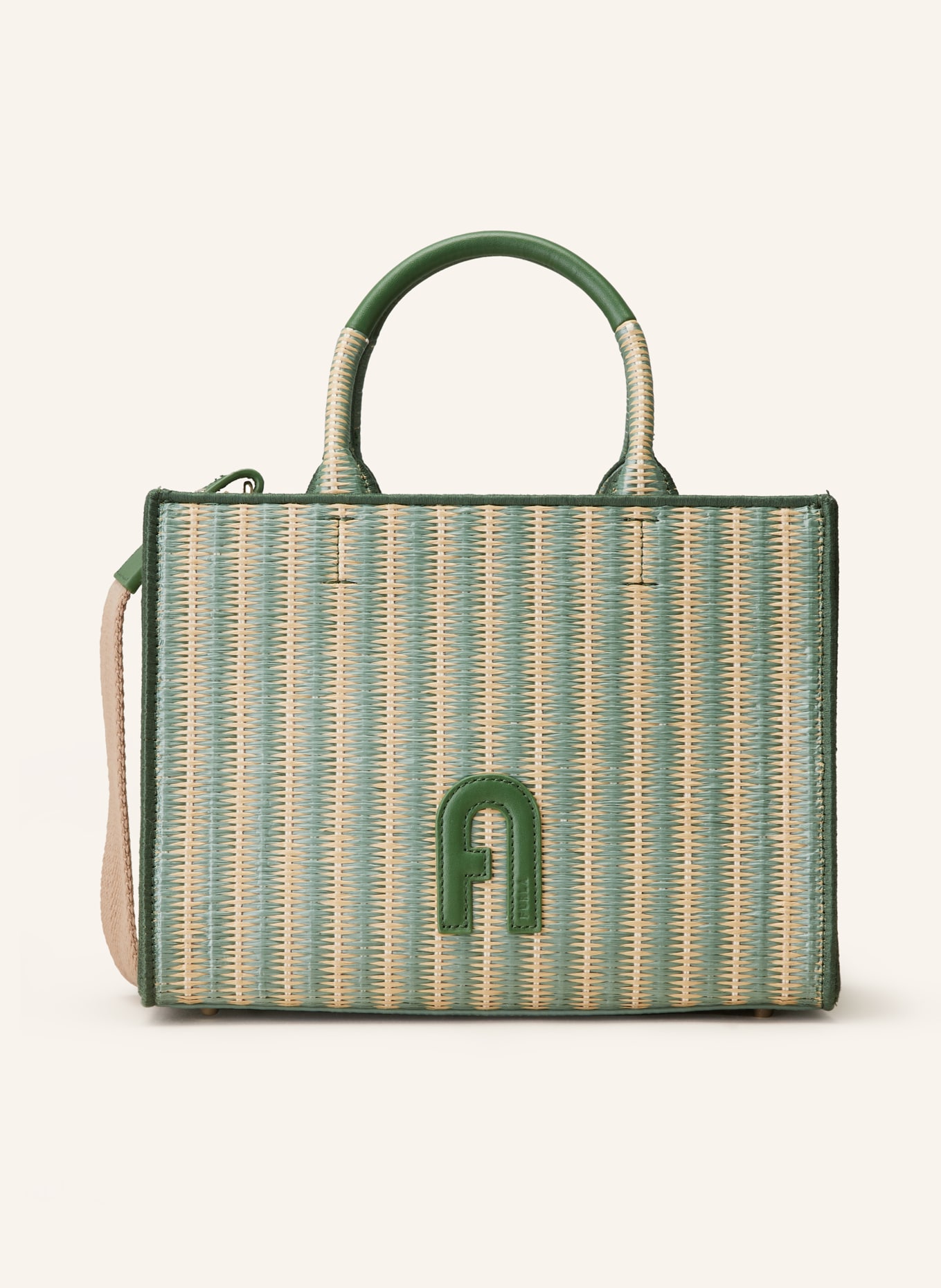 FURLA Handbag, Color: GREEN/ BEIGE (Image 1)