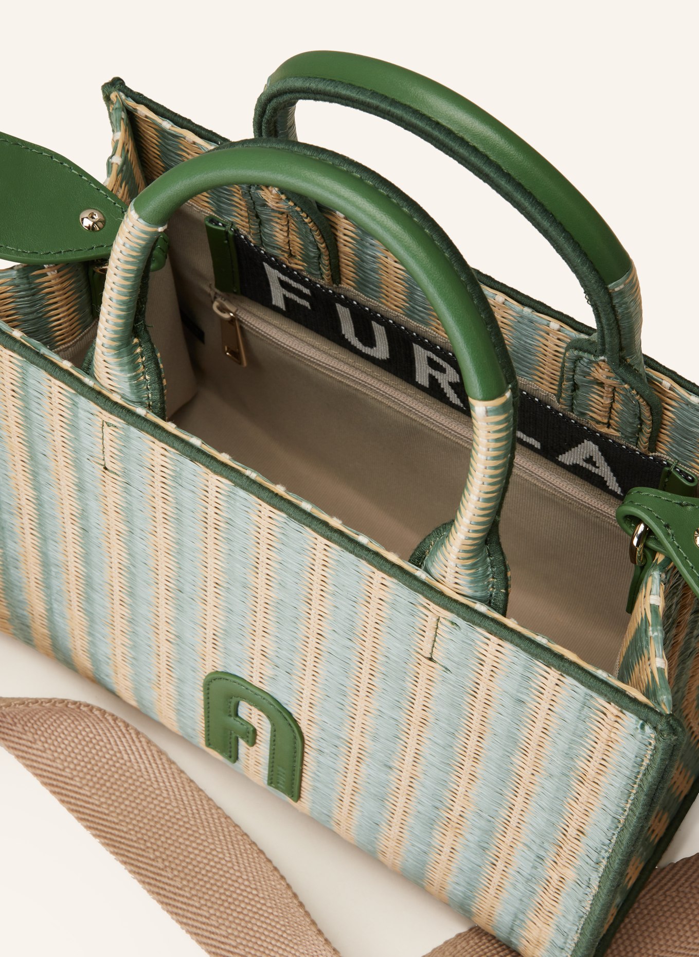 FURLA Handbag, Color: GREEN/ BEIGE (Image 3)