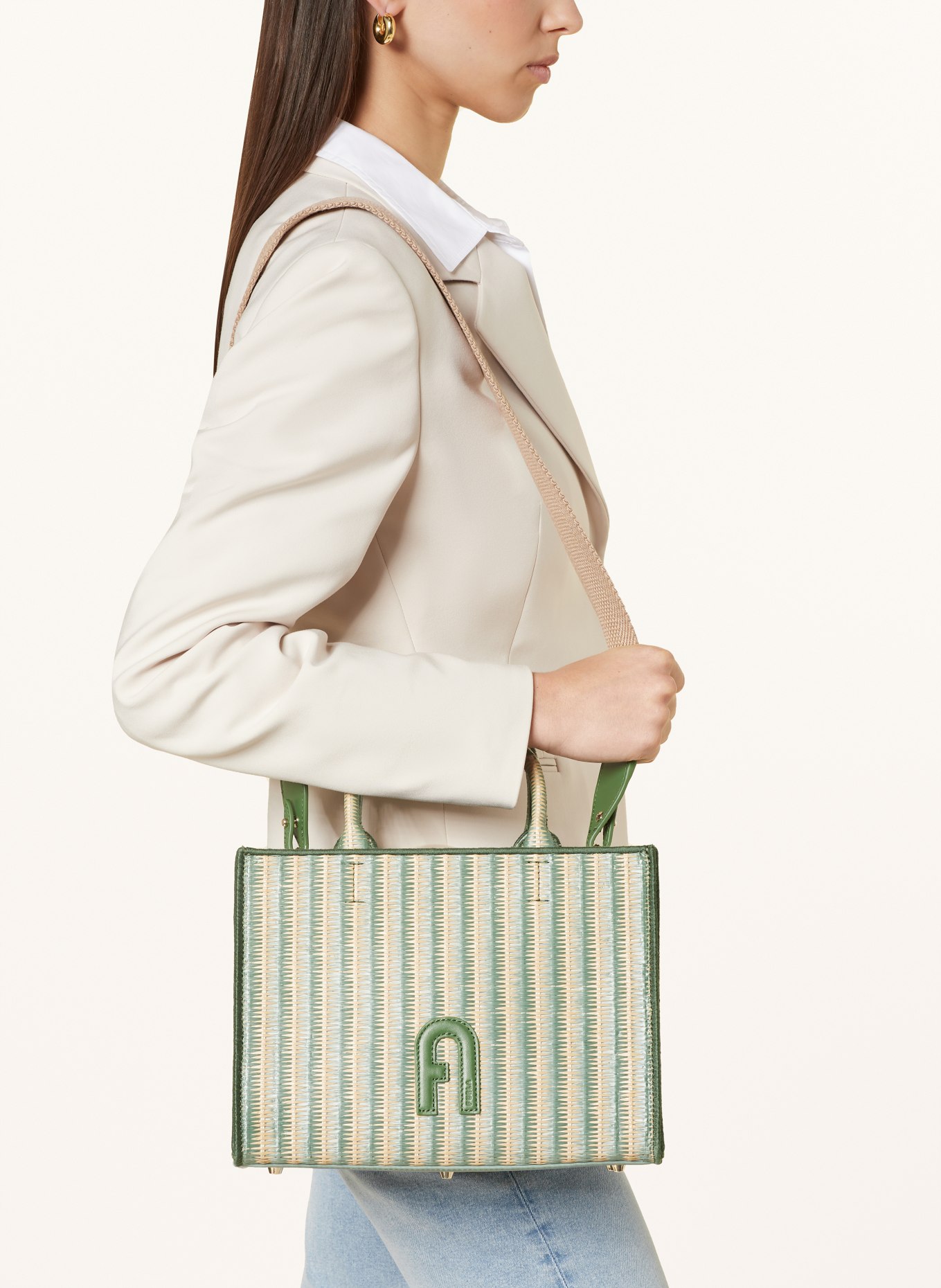 FURLA Handbag, Color: GREEN/ BEIGE (Image 4)