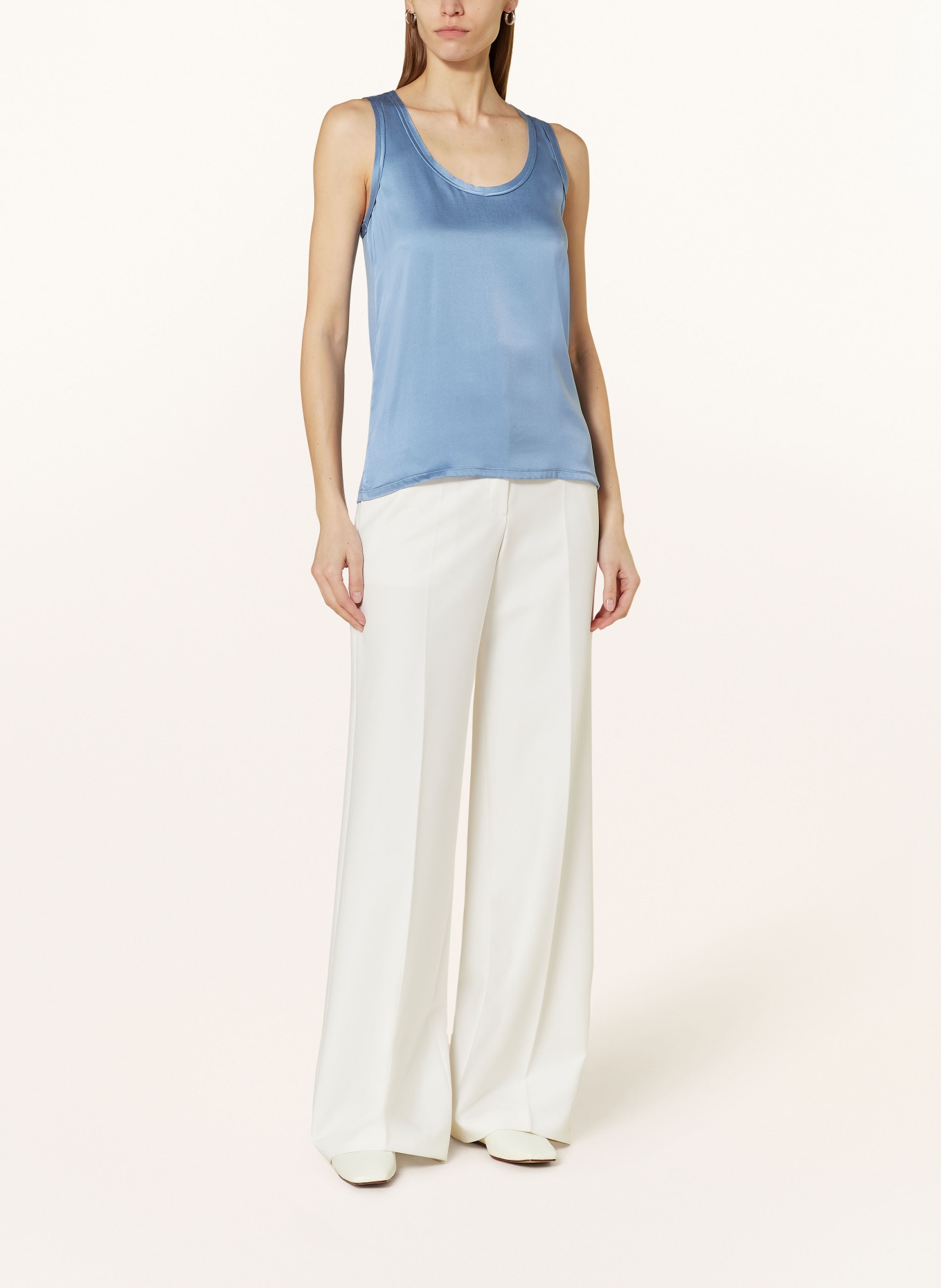 REISS Top RILEY in mixed materials, Color: BLUE (Image 2)