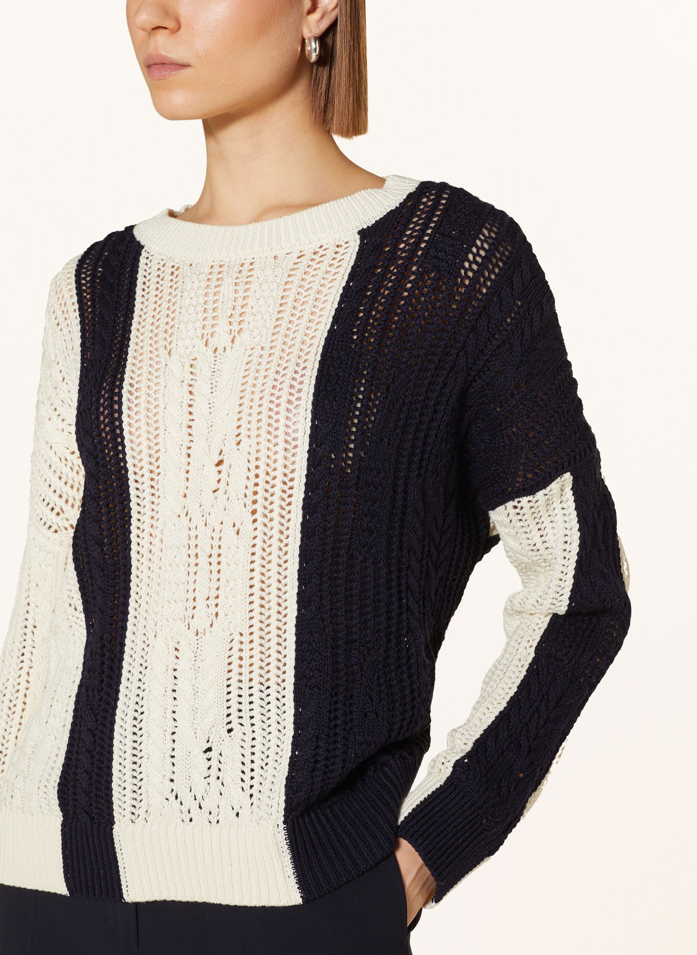 REISS Sweater TANYA, Color: ECRU/ DARK BLUE (Image 4)