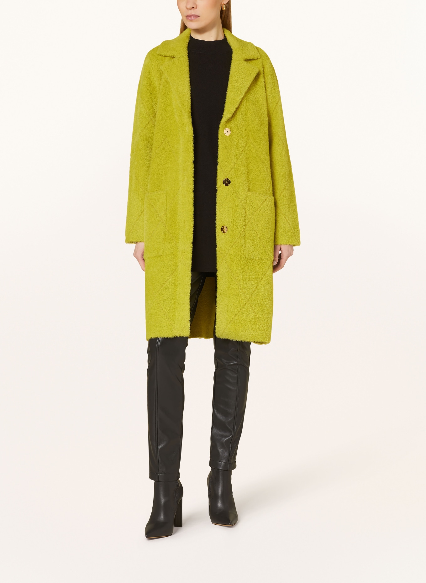 Joseph Ribkoff Strickmantel: HELLGRÜN