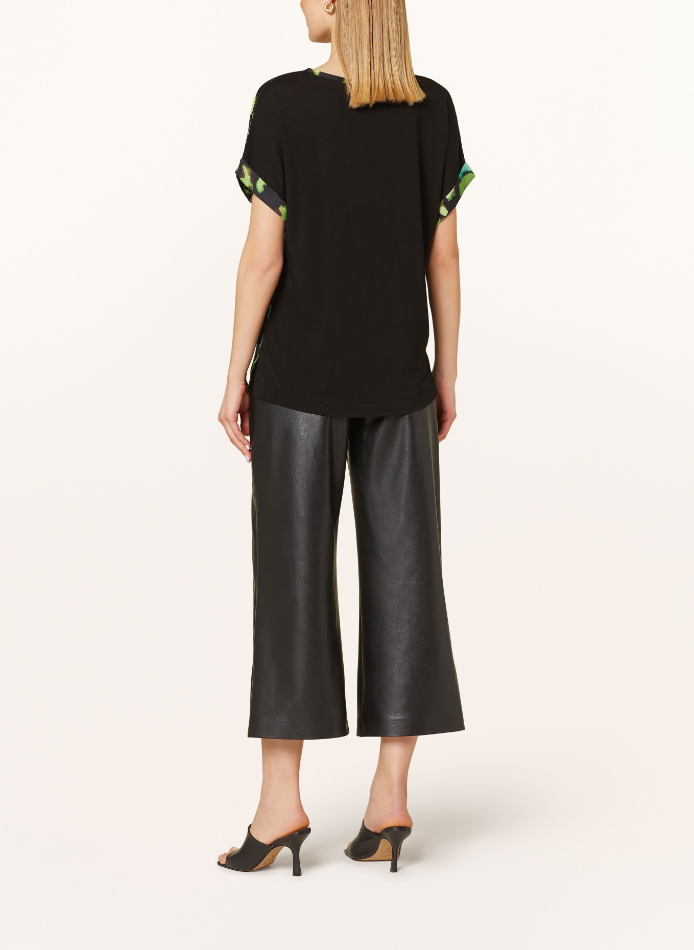 Joseph Ribkoff Shirt blouse in mixed materials, Color: GREEN/ BLACK/ LIGHT GREEN (Image 3)