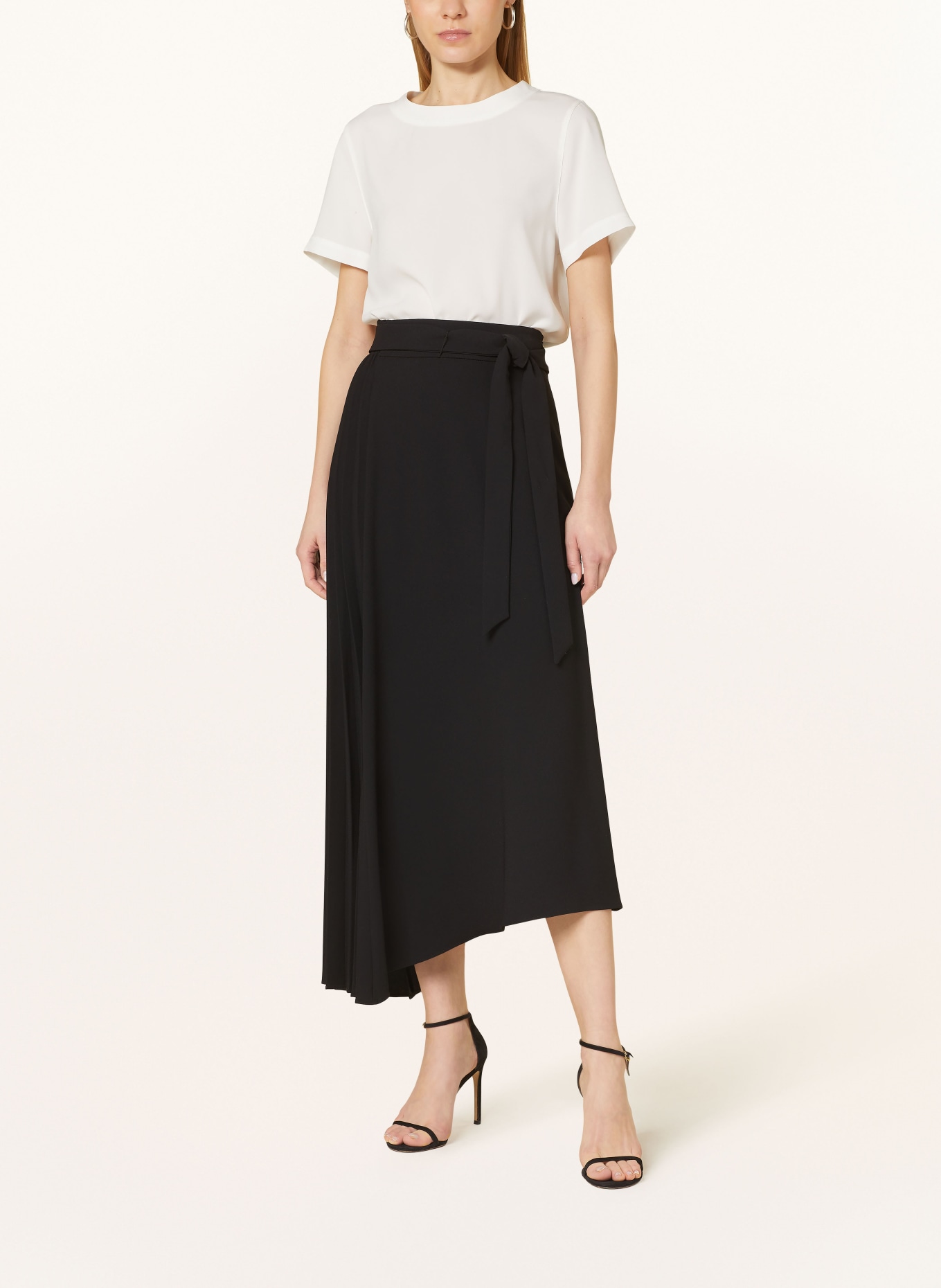 Joseph Ribkoff Skirt with pleats, Color: BLACK (Image 2)