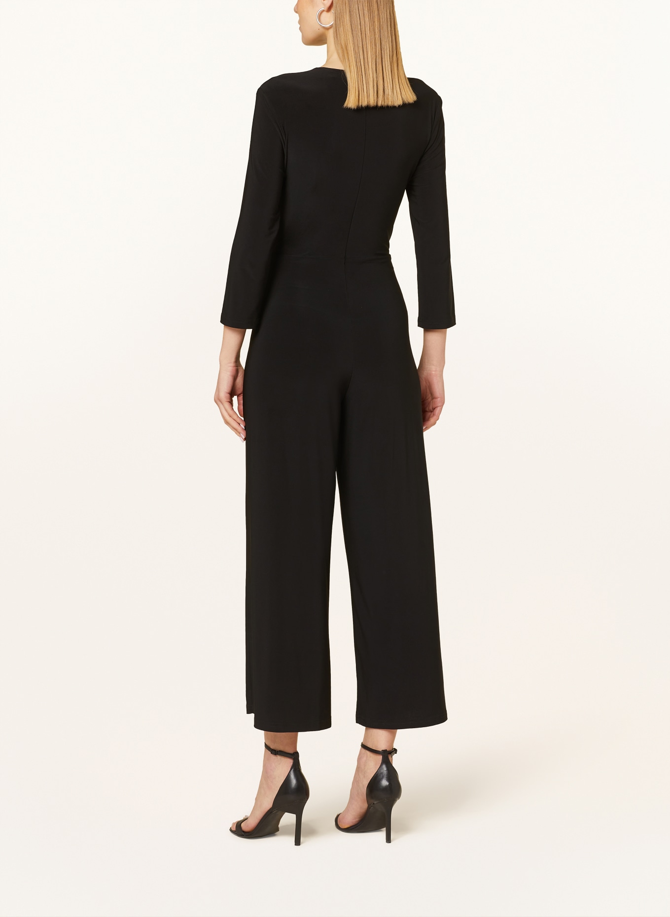 Joseph Ribkoff Jumpsuit in Wickeloptik mit 3/4-Arm: SCHWARZ