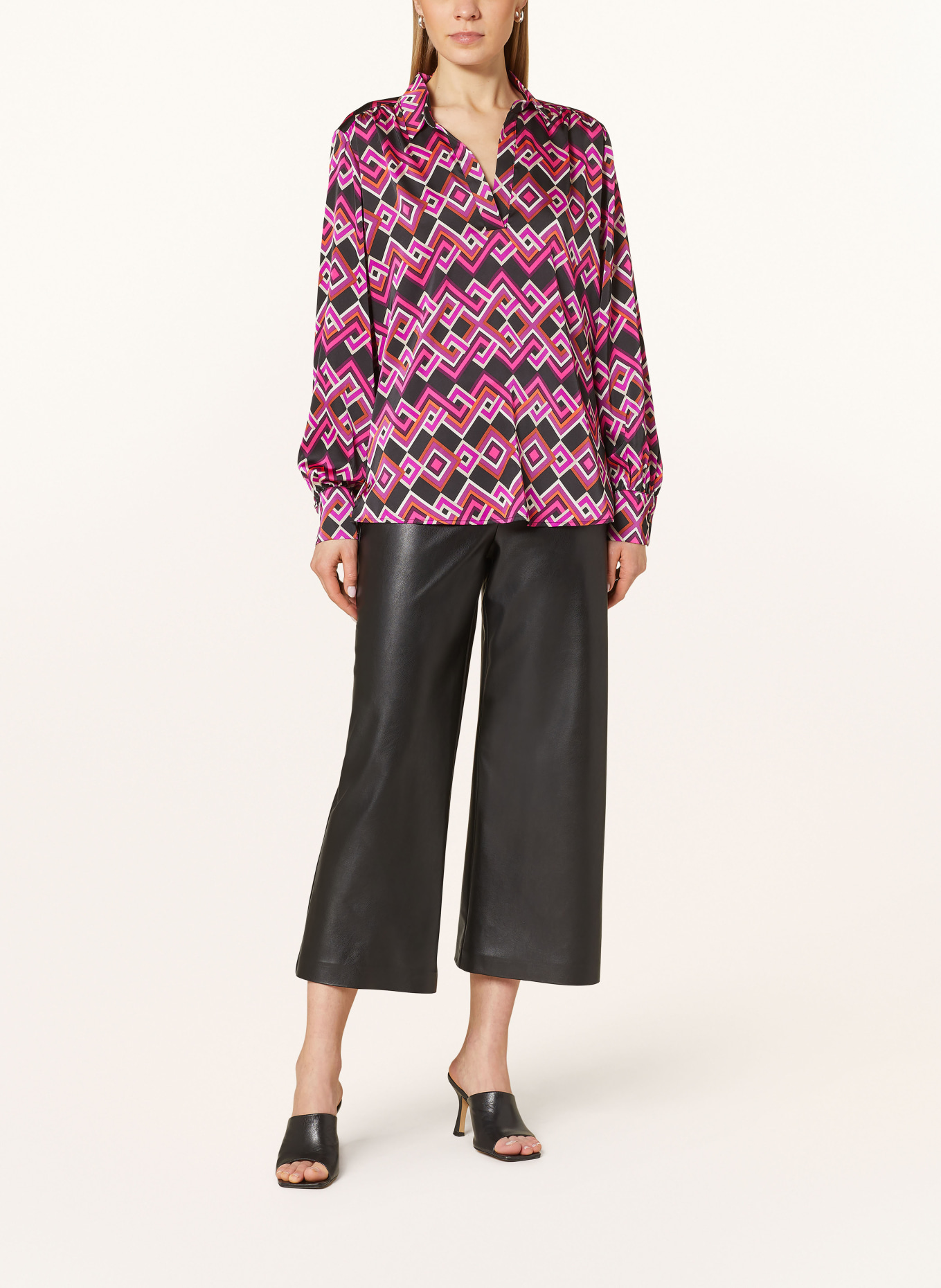 Joseph Ribkoff Shirt blouse, Color: BLACK/ PINK/ FUCHSIA (Image 2)