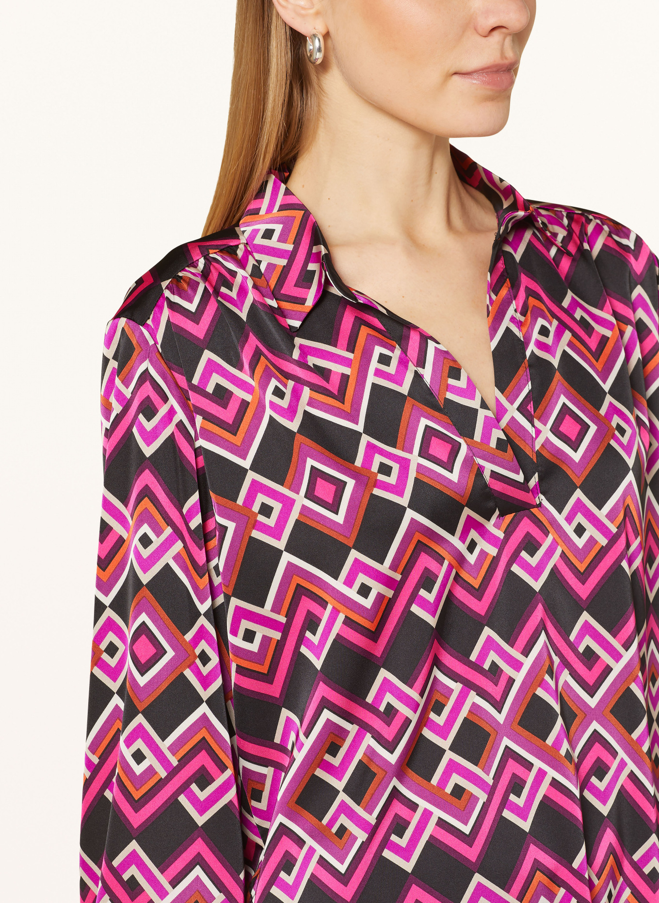 Joseph Ribkoff Shirt blouse, Color: BLACK/ PINK/ FUCHSIA (Image 4)