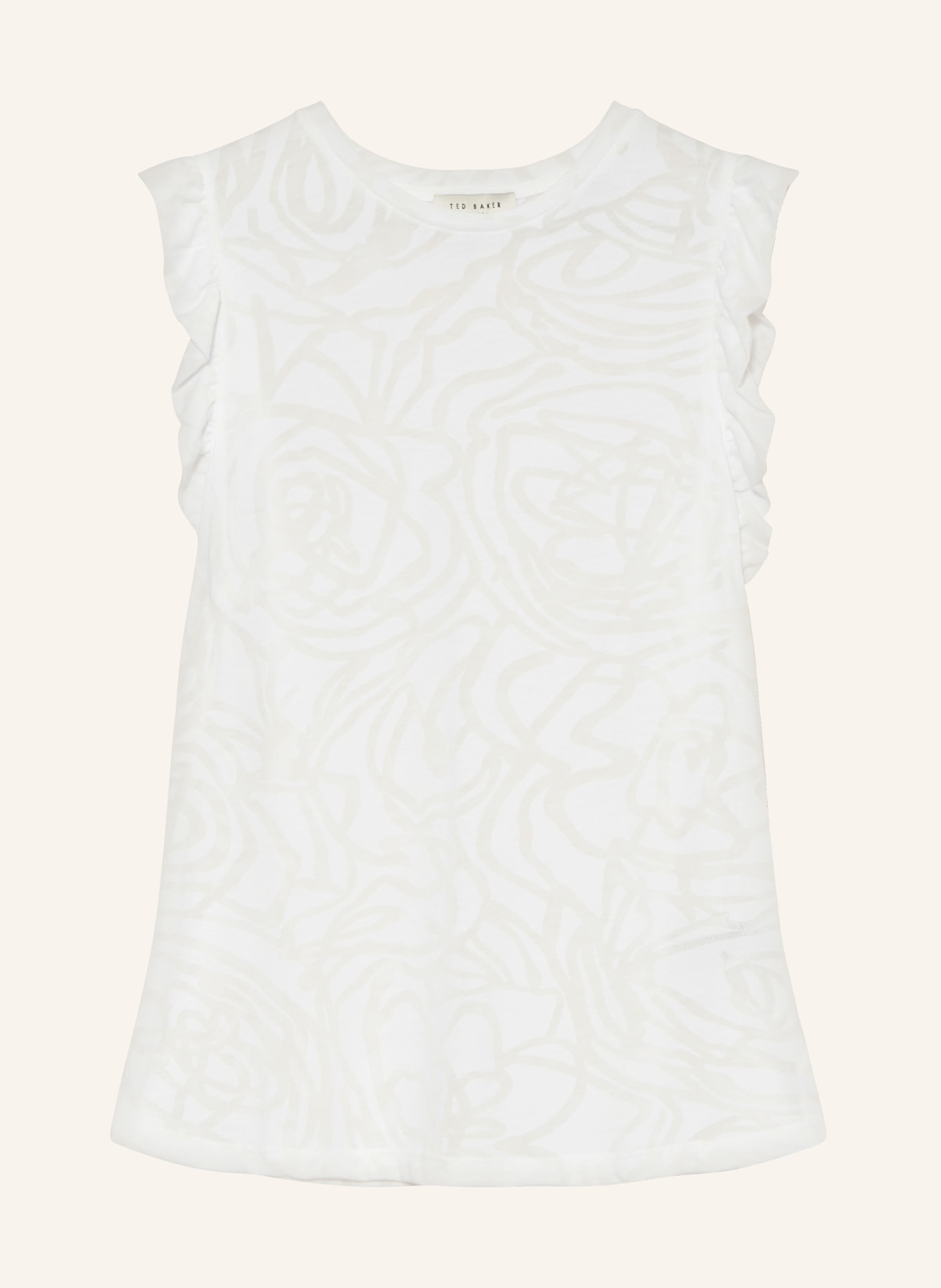 TED BAKER Top IILAA with ruffles, Color: WHITE (Image 1)