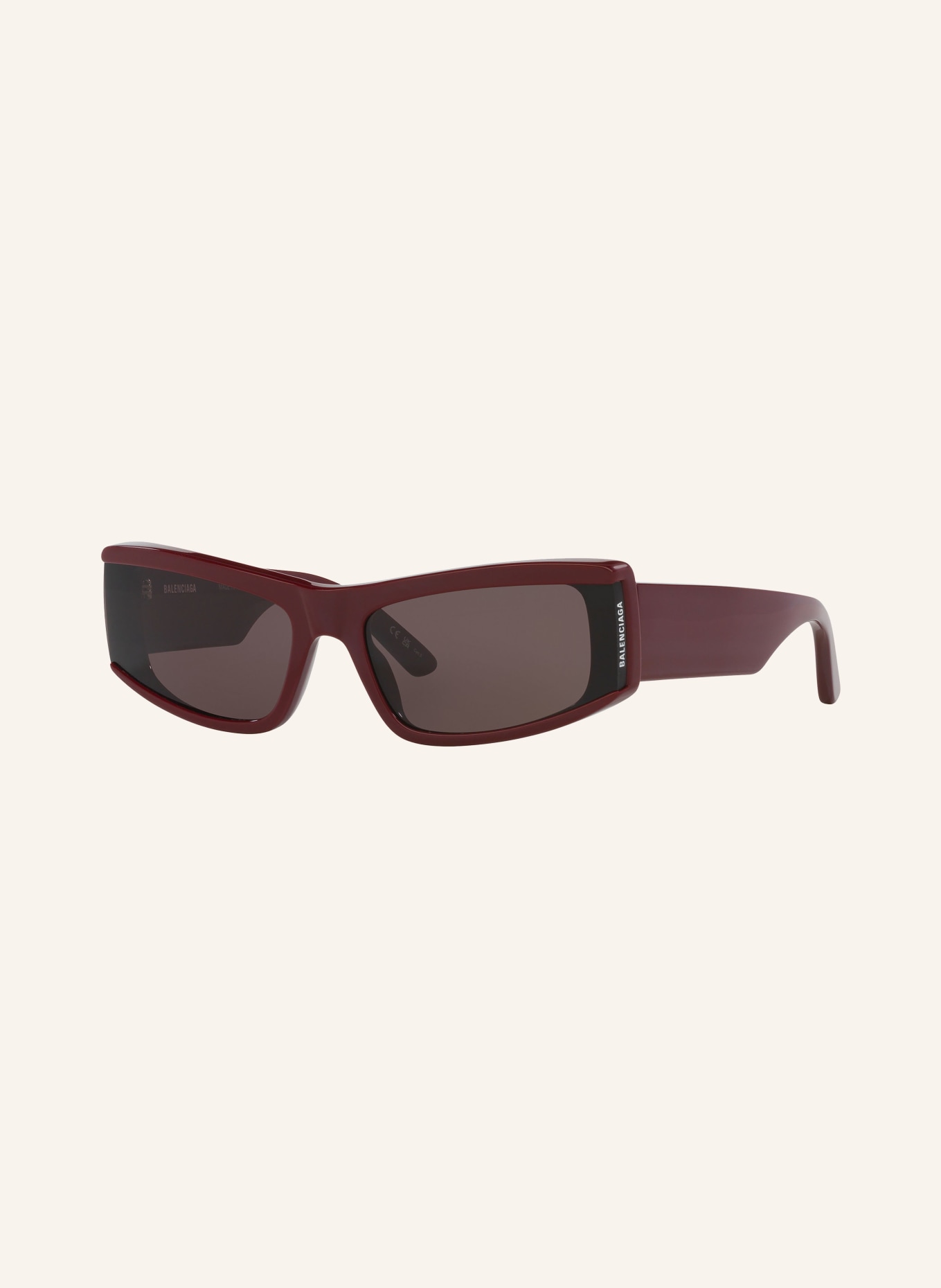 BALENCIAGA Okulary przeciwsłoneczne BB0301S: 2000L1 – CIEMNOCZERWONY/ CIEMNOSZARY