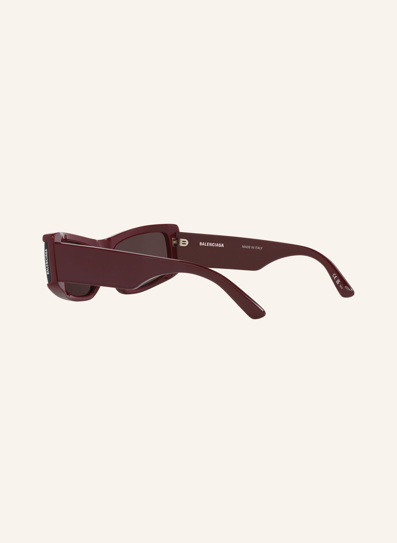 BALENCIAGA Okulary przeciwsłoneczne BB0301S: 2000L1 – CIEMNOCZERWONY/ CIEMNOSZARY
