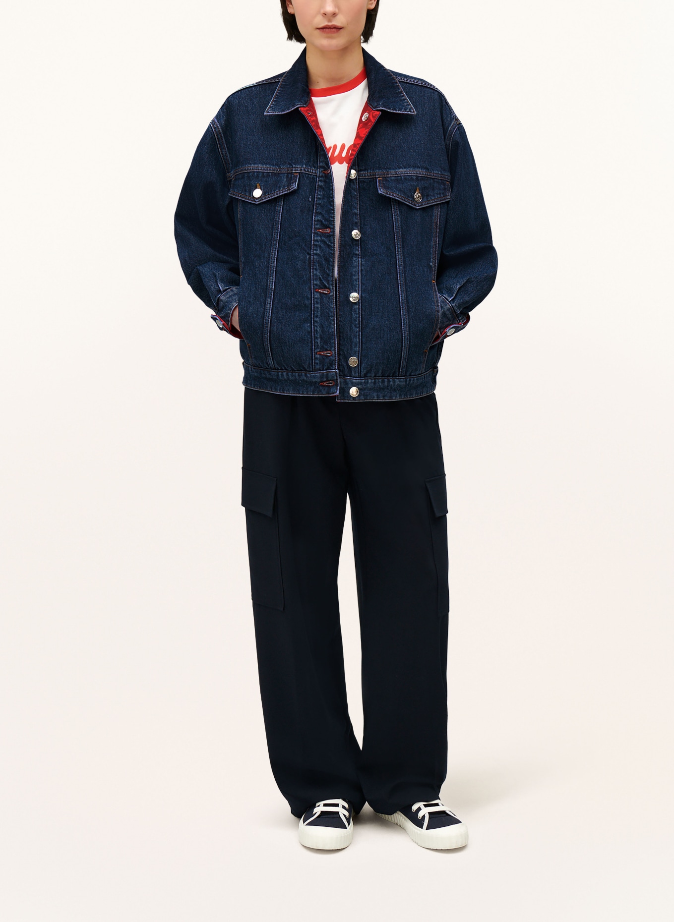 CLAUDIE PIERLOT Kurtka jeansowa, dwustronna, Kolor: GRANATOWY (Obrazek 3)