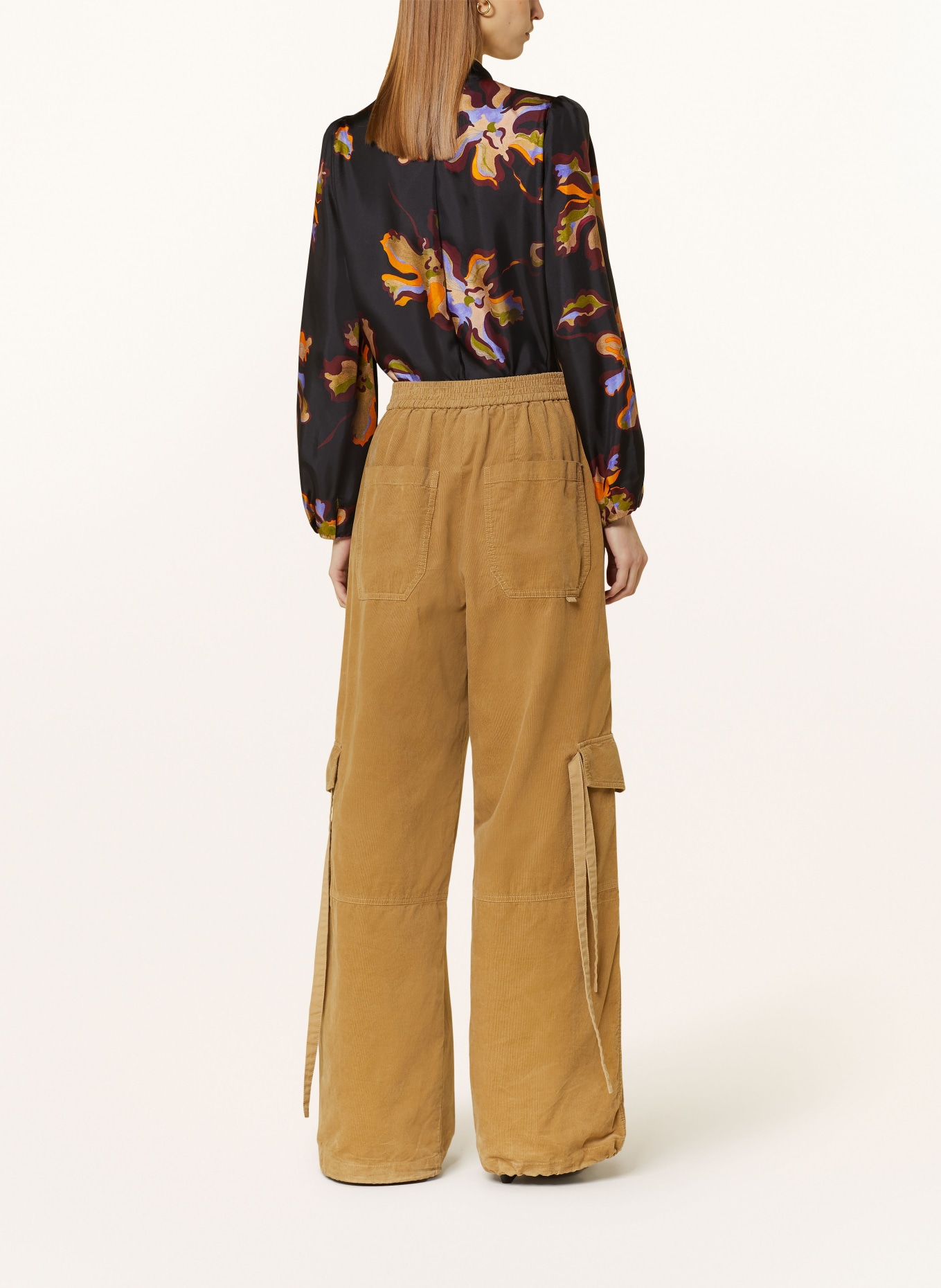 DOROTHEE SCHUMACHER Cargo pants TWISTED STRUCTURE made of corduroy: CAMEL